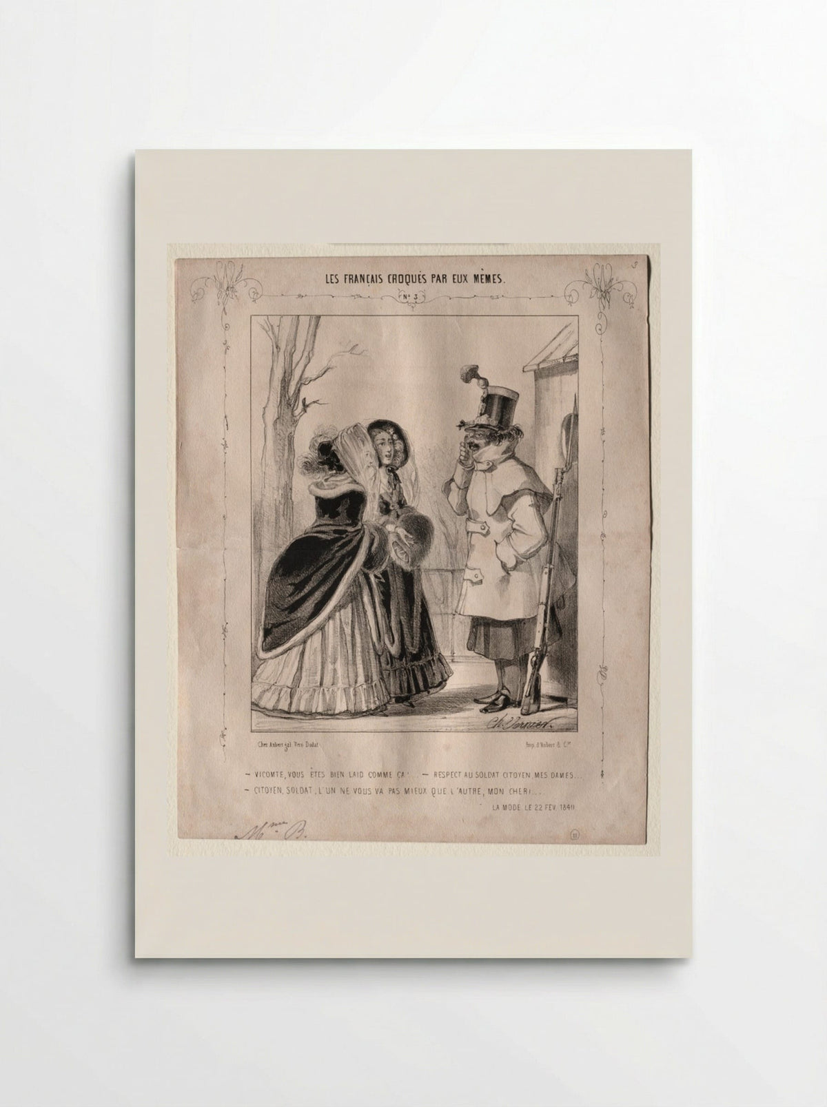 Les Français croqués par eux-mêmes: Vicomte, vous êtes bien laid comme ça! - Charles Vernier - Poster