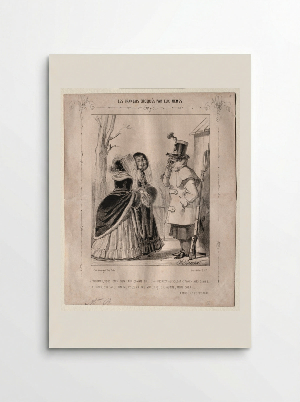 Les Français croqués par eux-mêmes: Vicomte, vous êtes bien laid comme ça! - Charles Vernier - Poster
