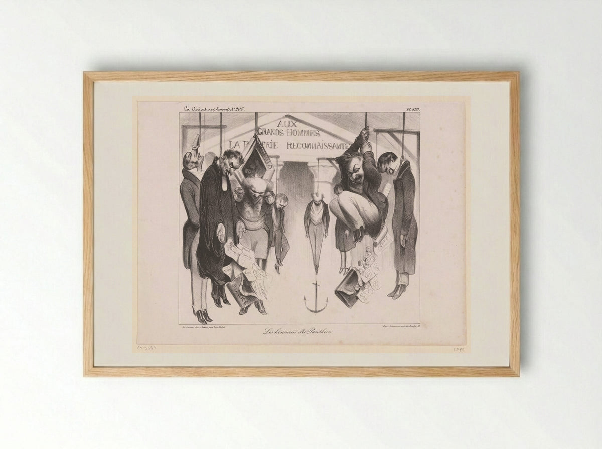 Les Honneurs du Panthéon - Honoré Daumier - Framed Print Wood