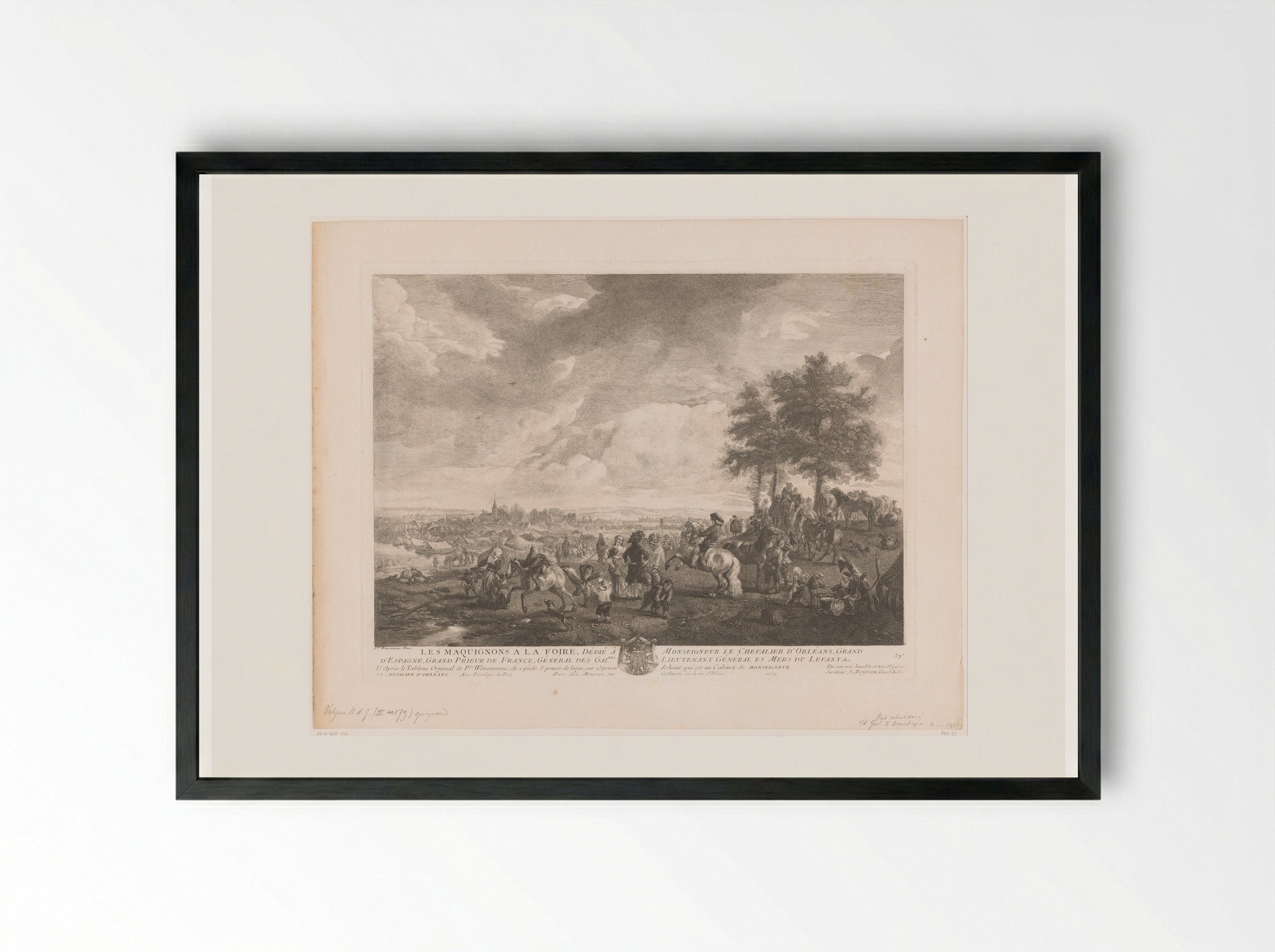 Les Maquignons à la Foire - Jean Moyreau - Framed Print Black