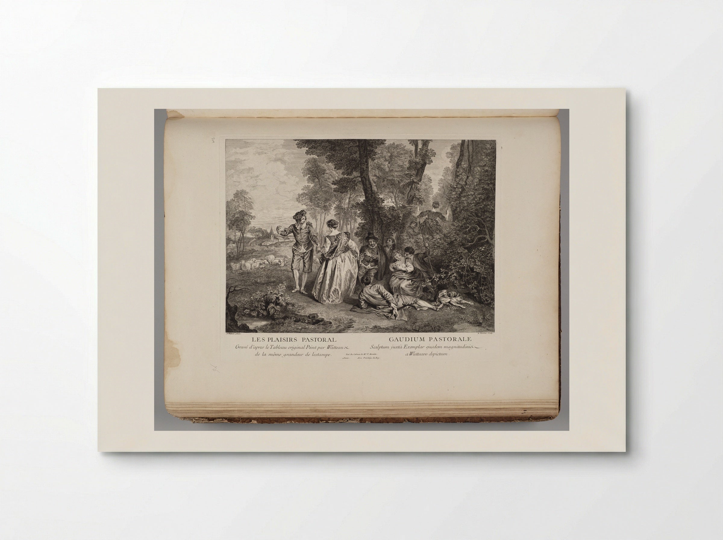Les Plaisirs Pastoraux - Pierre Alexandre Tardieu - Poster