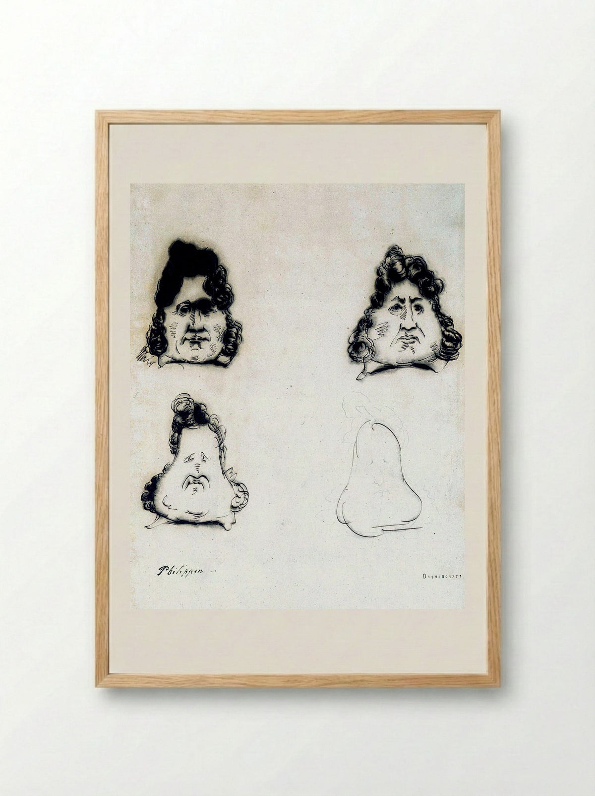 Les Poires (The Pears) - Charles Philipon - Framed Print Wood