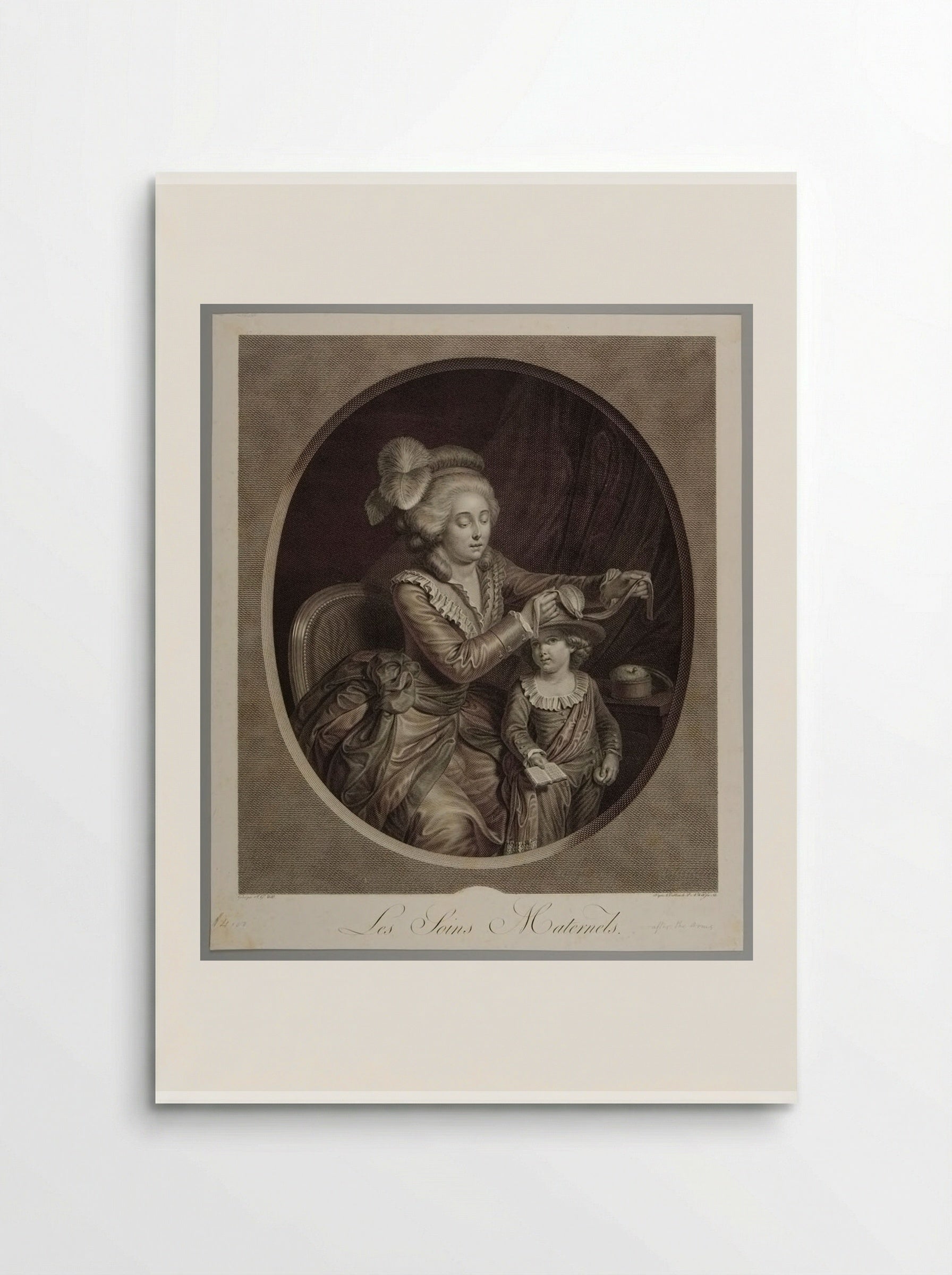 Les Soins Maternels - Johann Georg Wille - Poster