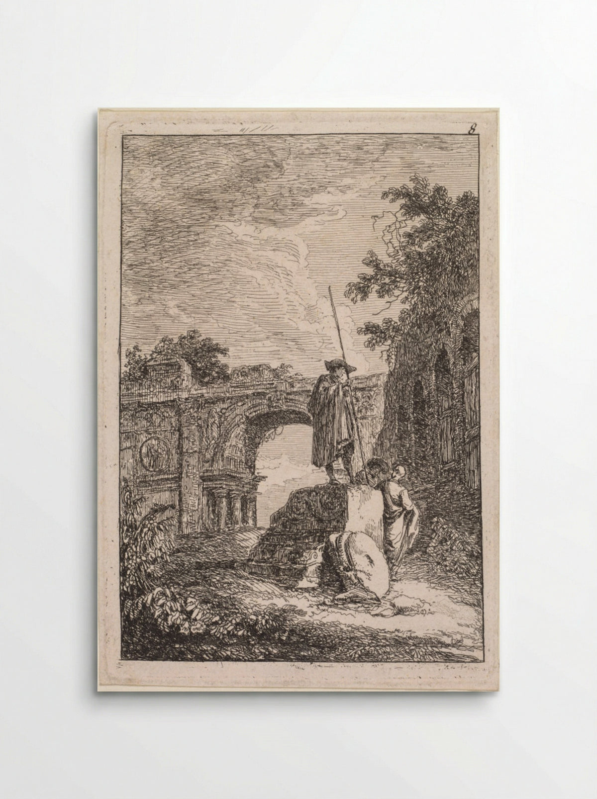 Les Soirées de Rome: L'Arc de triomphe - Hubert Robert - Poster
