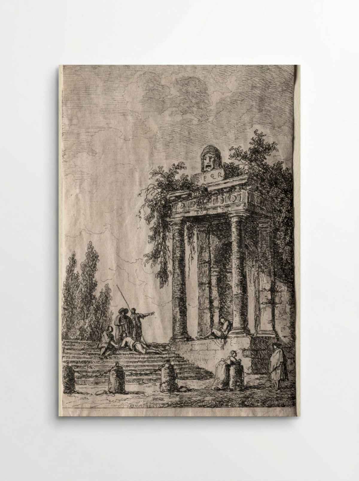 Les Soirées de Rome: The Stairs - Hubert Robert - Poster