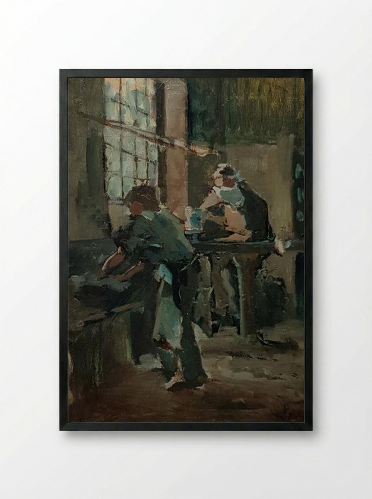 Les Tanneurs - Maximilien Luce - Framed Print Black