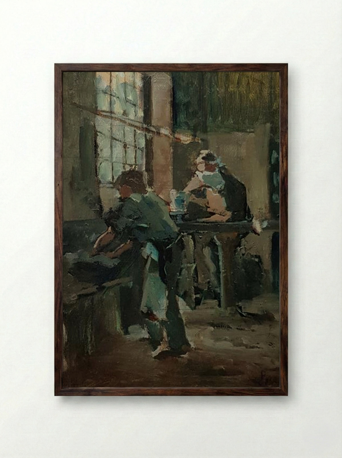 Les Tanneurs - Maximilien Luce - Framed Print Dark Wood