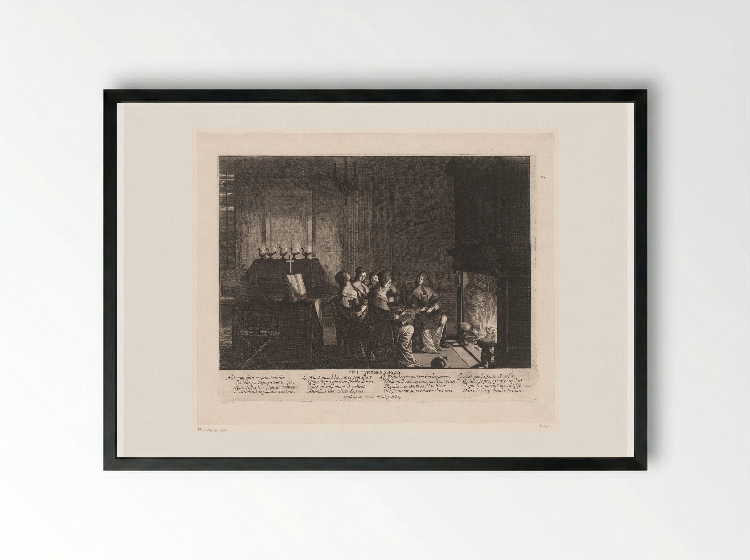 Les Vierges Sages - Abraham Bosse - Framed Print Black