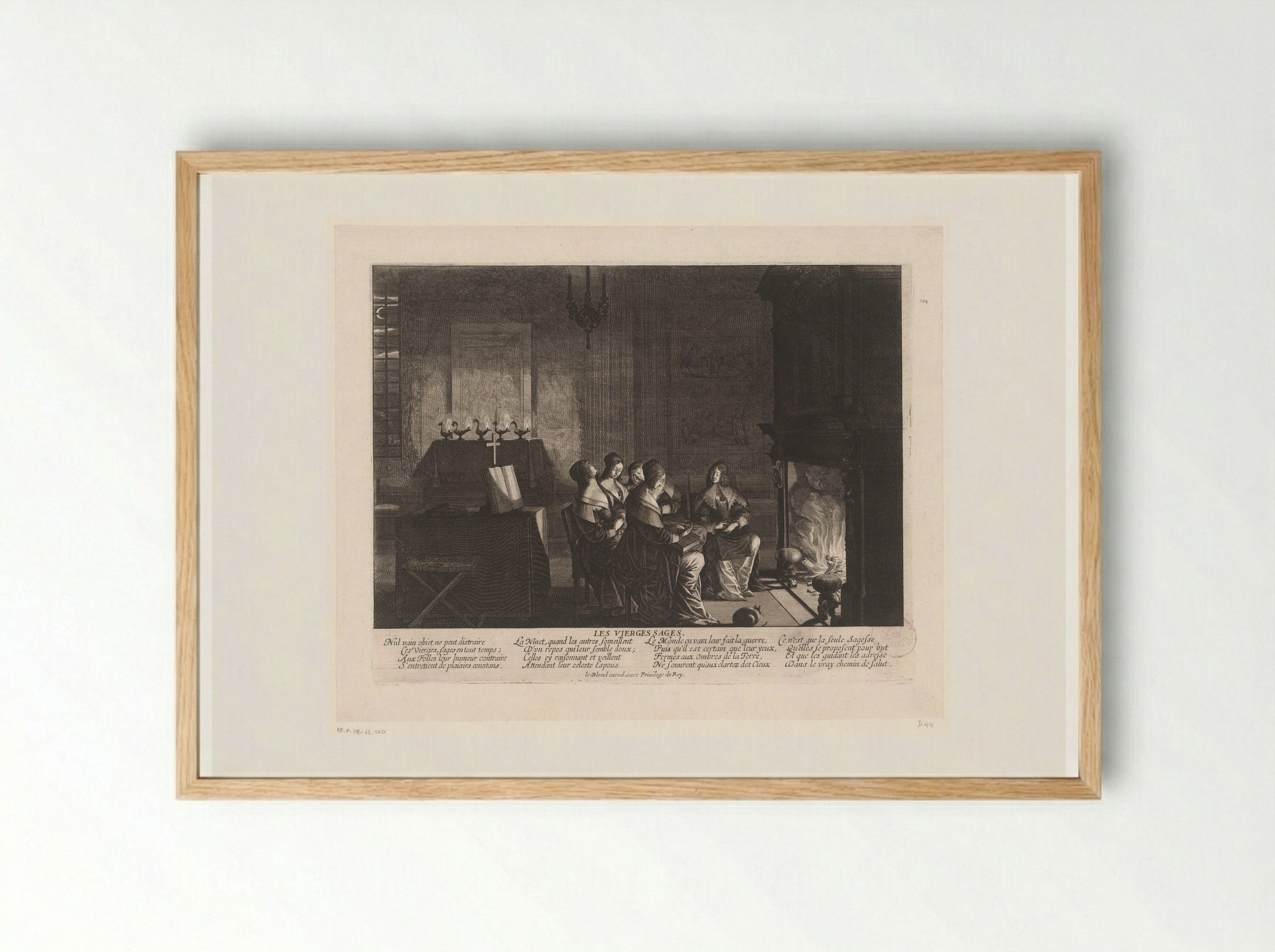 Les Vierges Sages - Abraham Bosse - Framed Print Wood