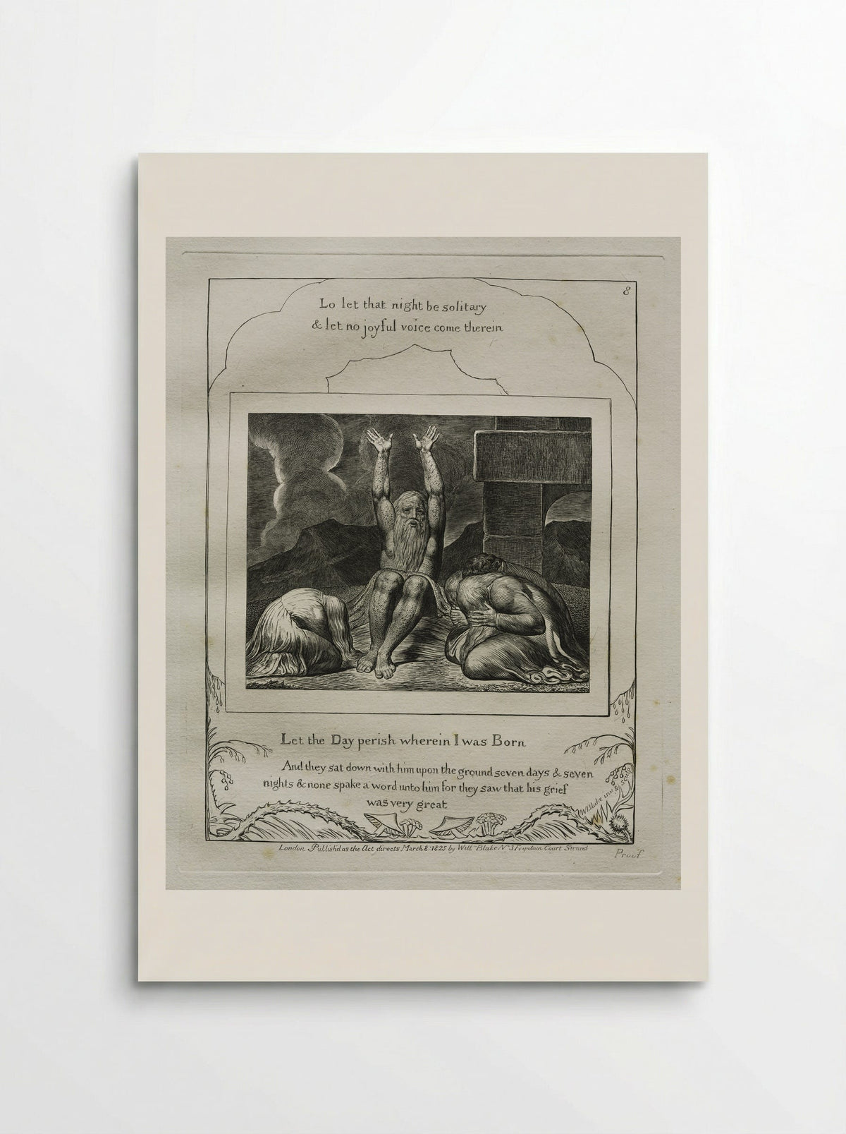 Let the Day Perish Wherein I Was Born - William Blake - Poster