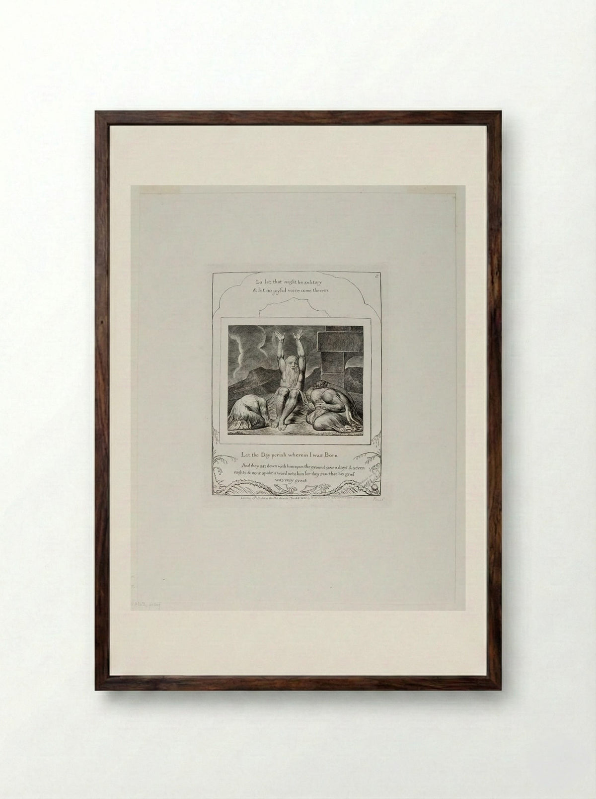 Let the day perish wherein I was born - William Blake - Framed Print Dark Wood