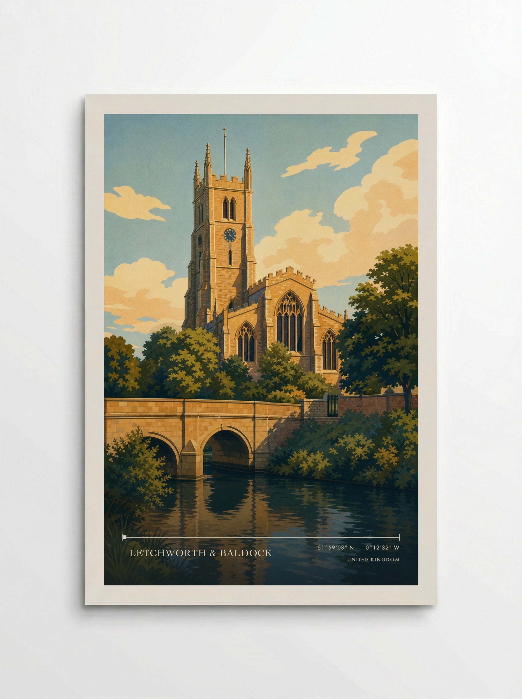 Letchworth & Baldock United Kingdom Travel Poster - Poster