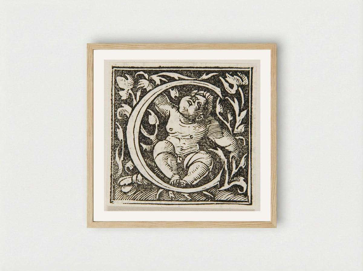 Letter C - Urs Graf - Framed Print Wood