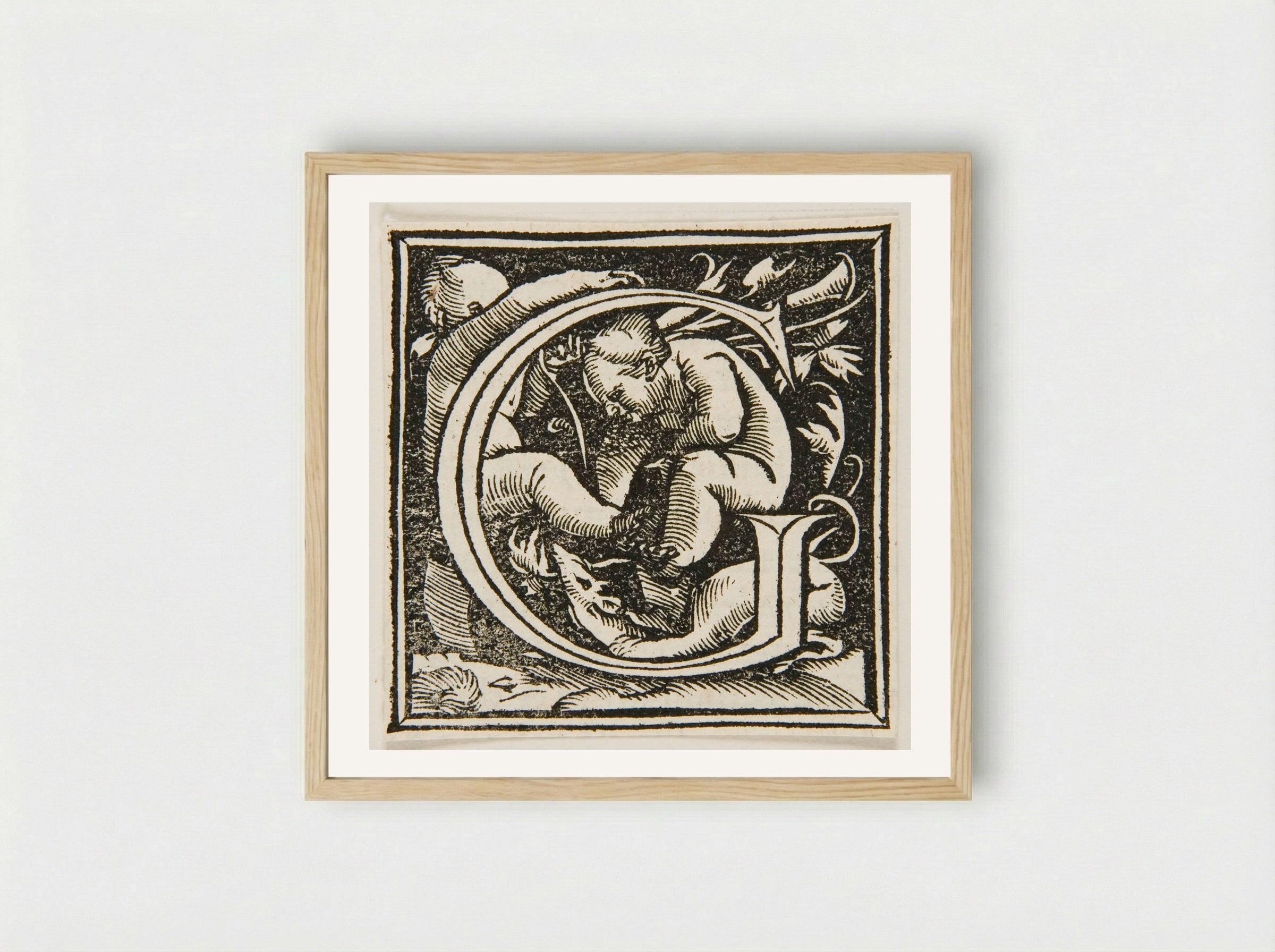 Letter G - Urs Graf - Framed Print Wood