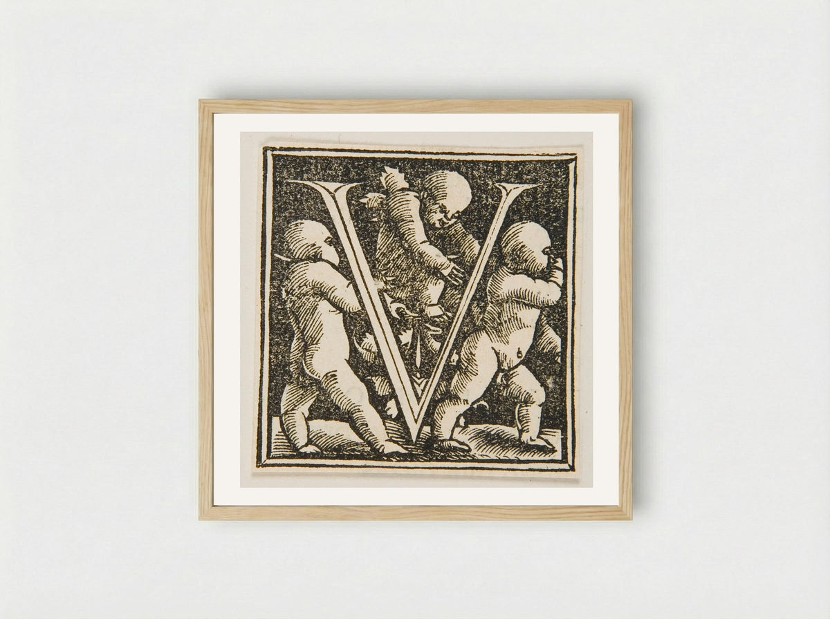 Letter V - Urs Graf - Framed Print Wood