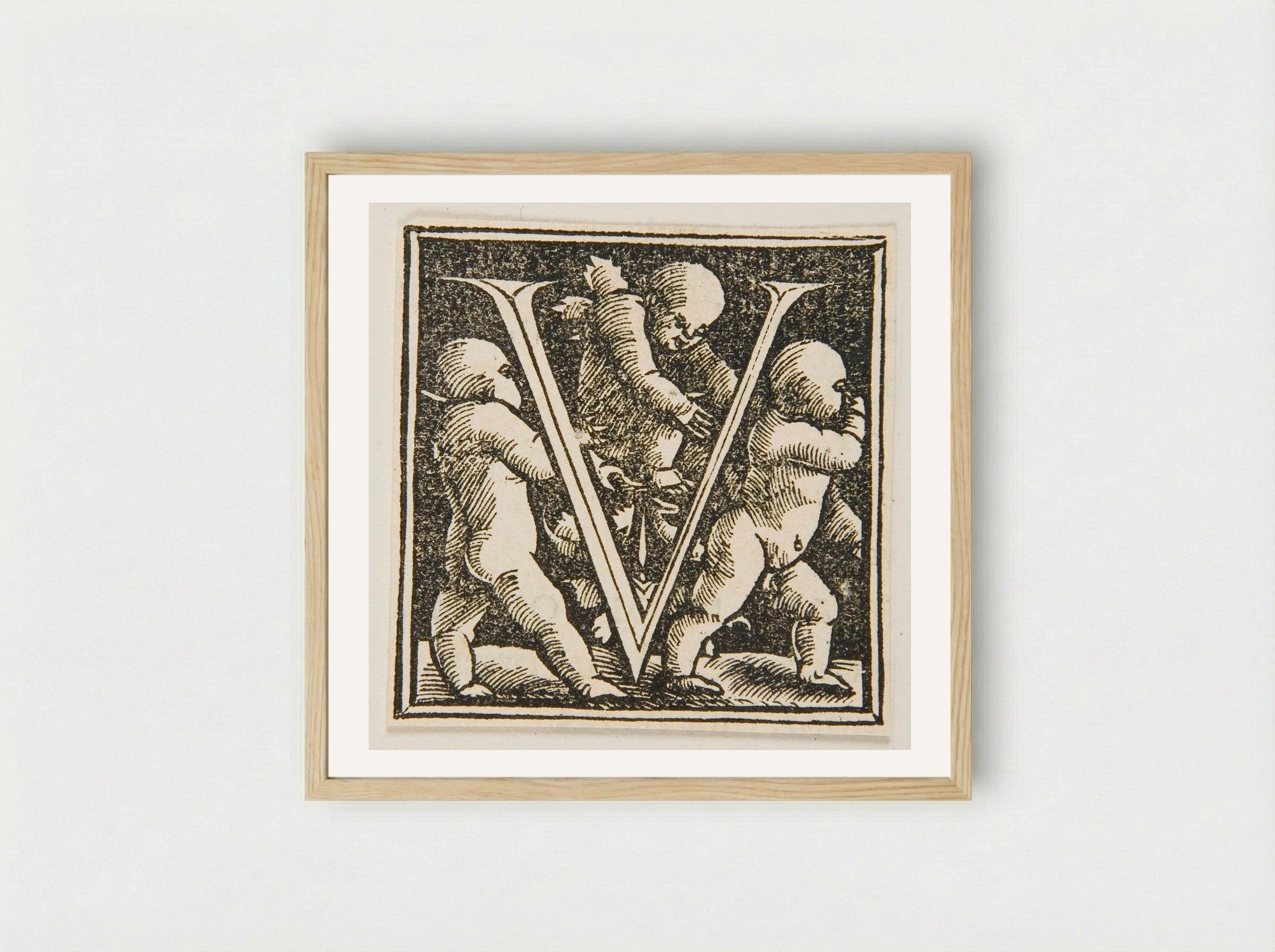 Letter V - Urs Graf - Framed Print Wood