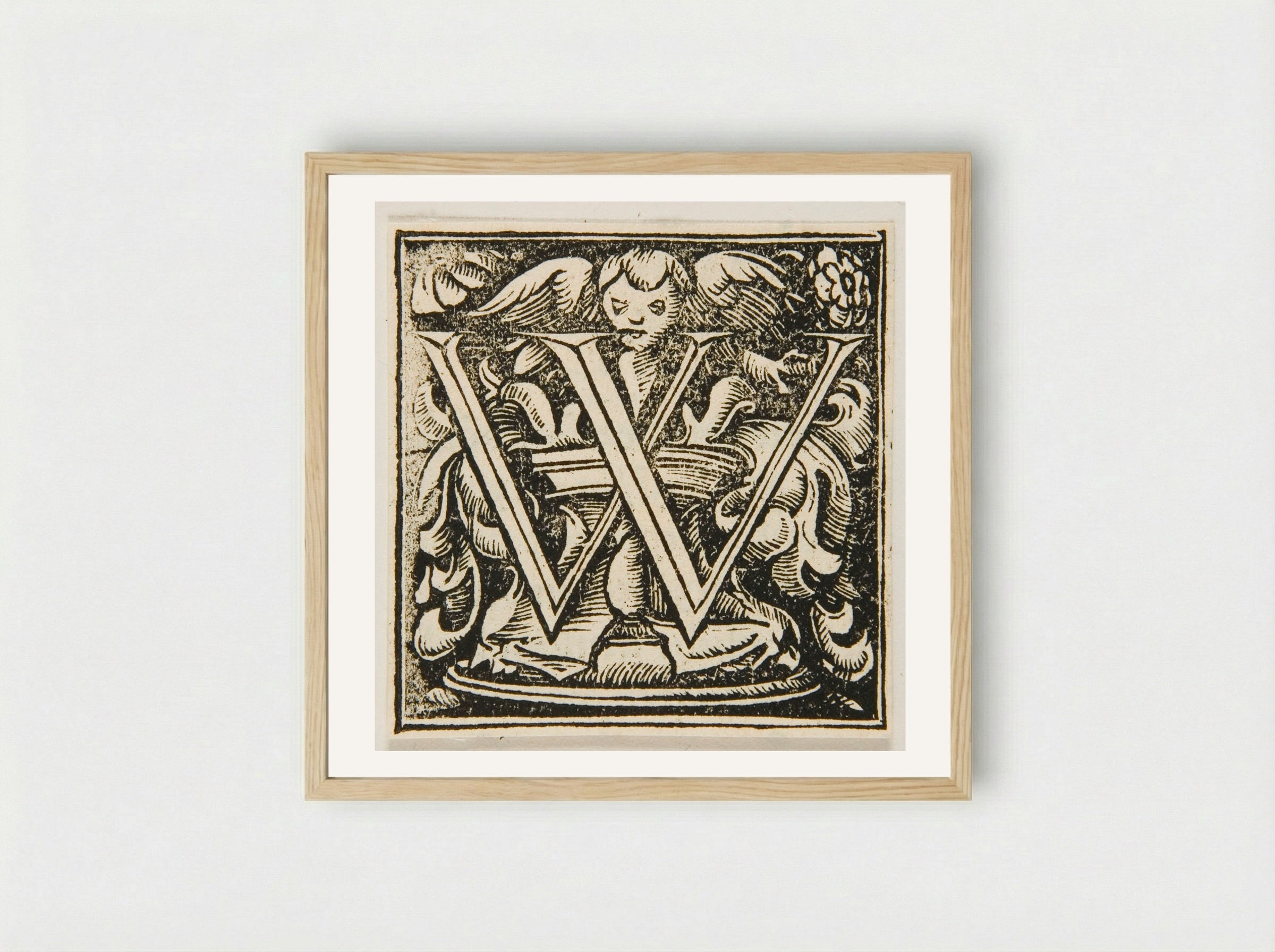 Letter W - Urs Graf - Framed Print Wood