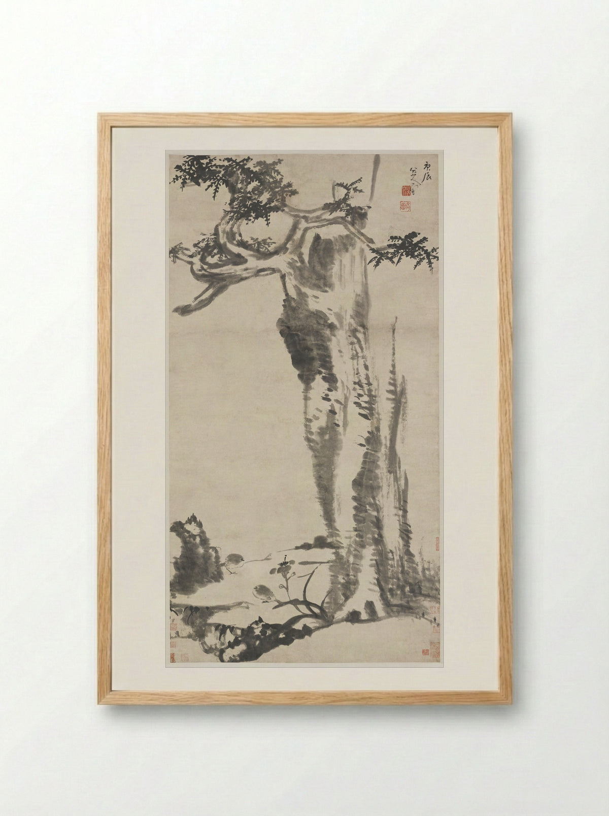 Letters to Fang Shiguan - Bada Shanren (Zhu Da) - Framed Print Wood