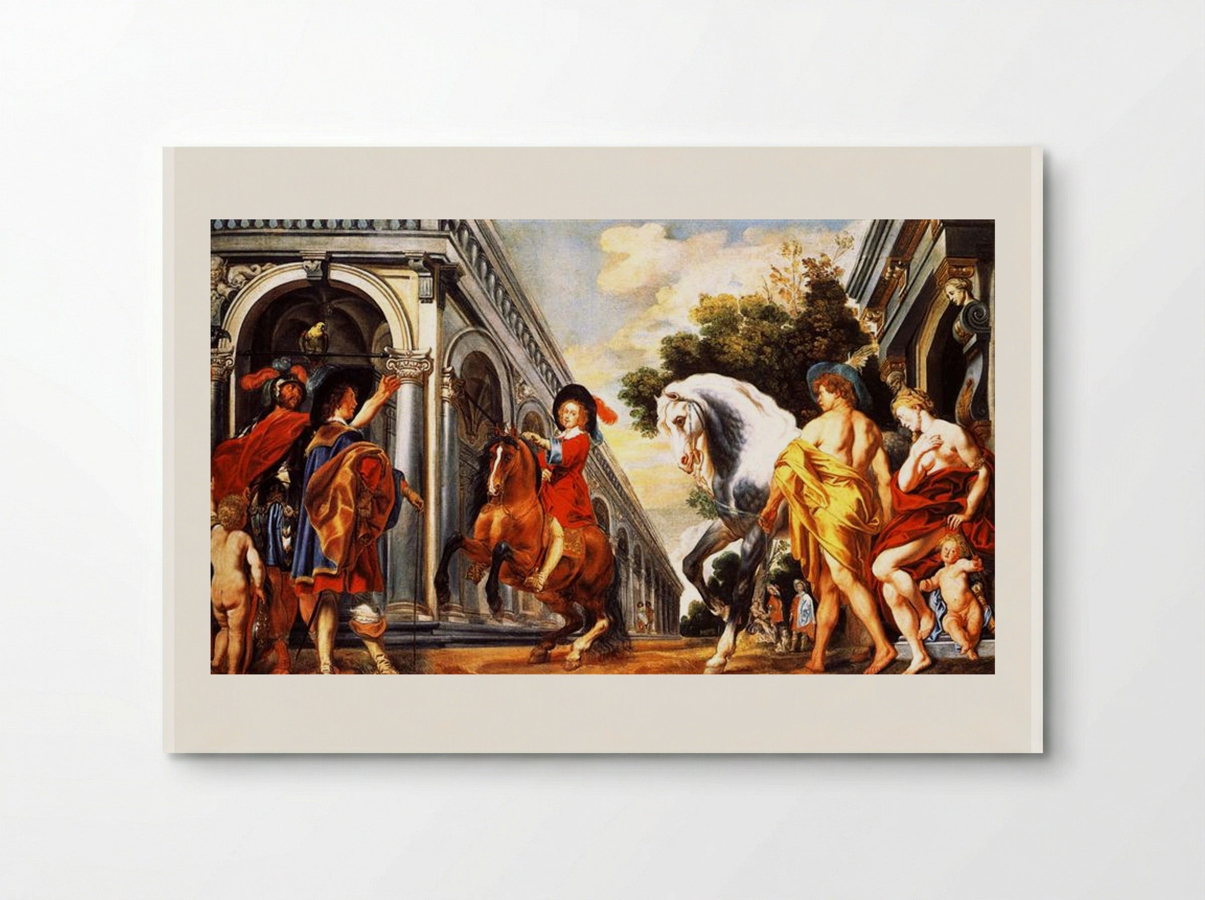 Levade performed under the auspices of Mars and in the presence of Mercury, Venus and a squire - Jacob Jordaens - Poster