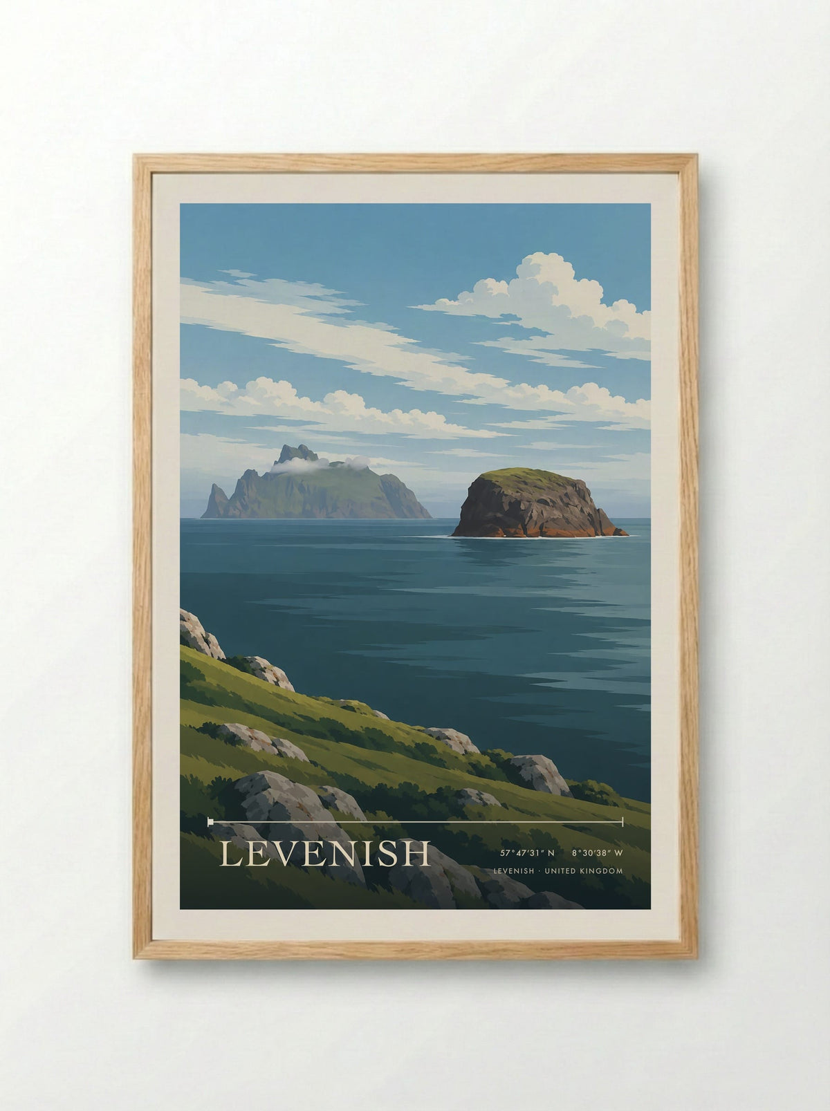 Levenish | Travel Poster - Framed Print Wood
