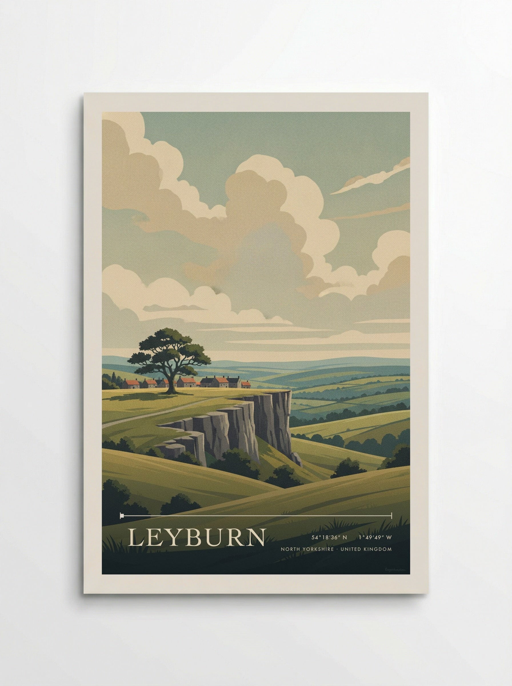 Leyburn North Yorkshire United Kingdom Travel Poster - Poster
