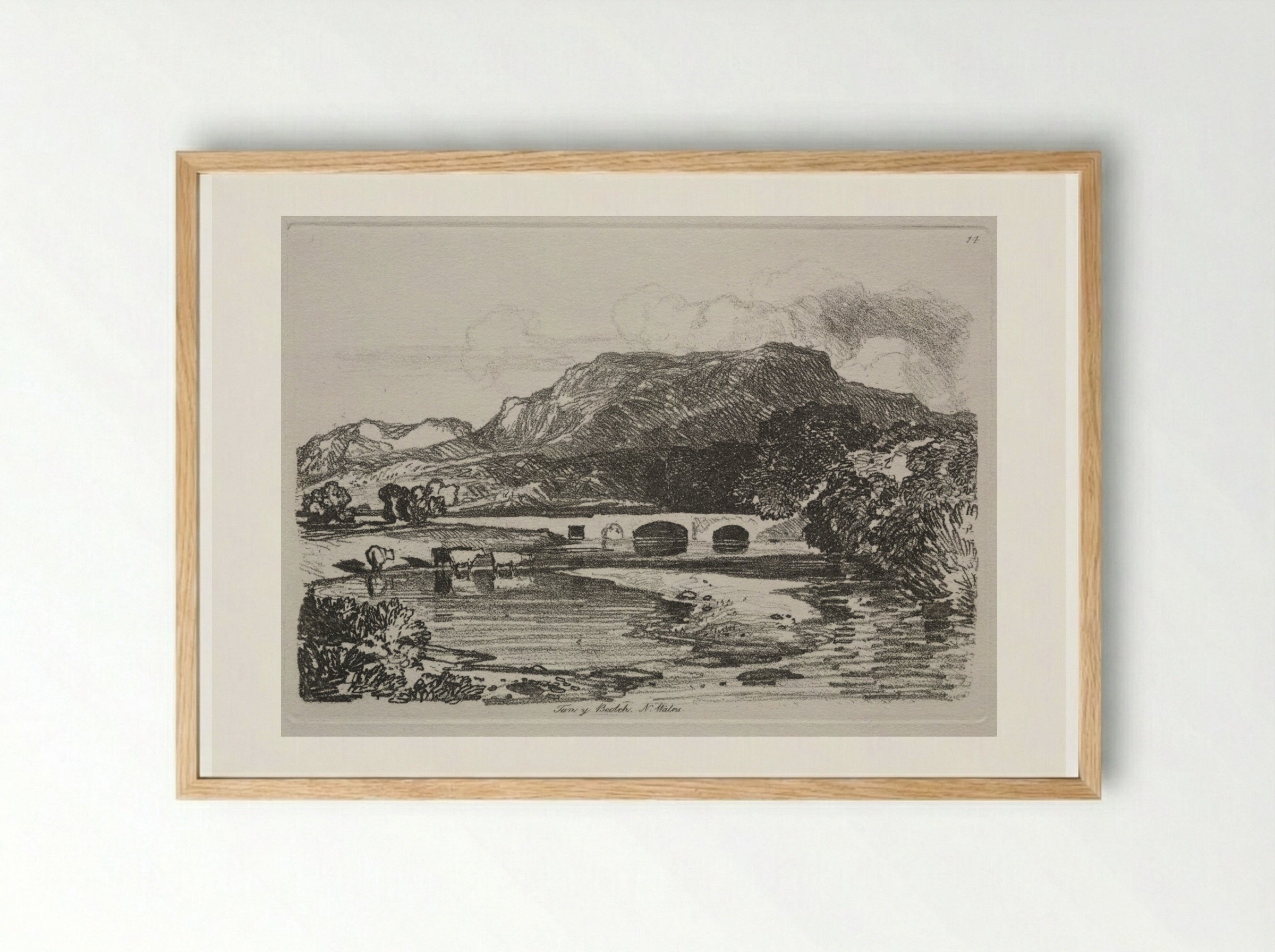 Liber Studiorum: Tan y Bwlch, North Wales - John Sell Cotman - Framed Print Wood