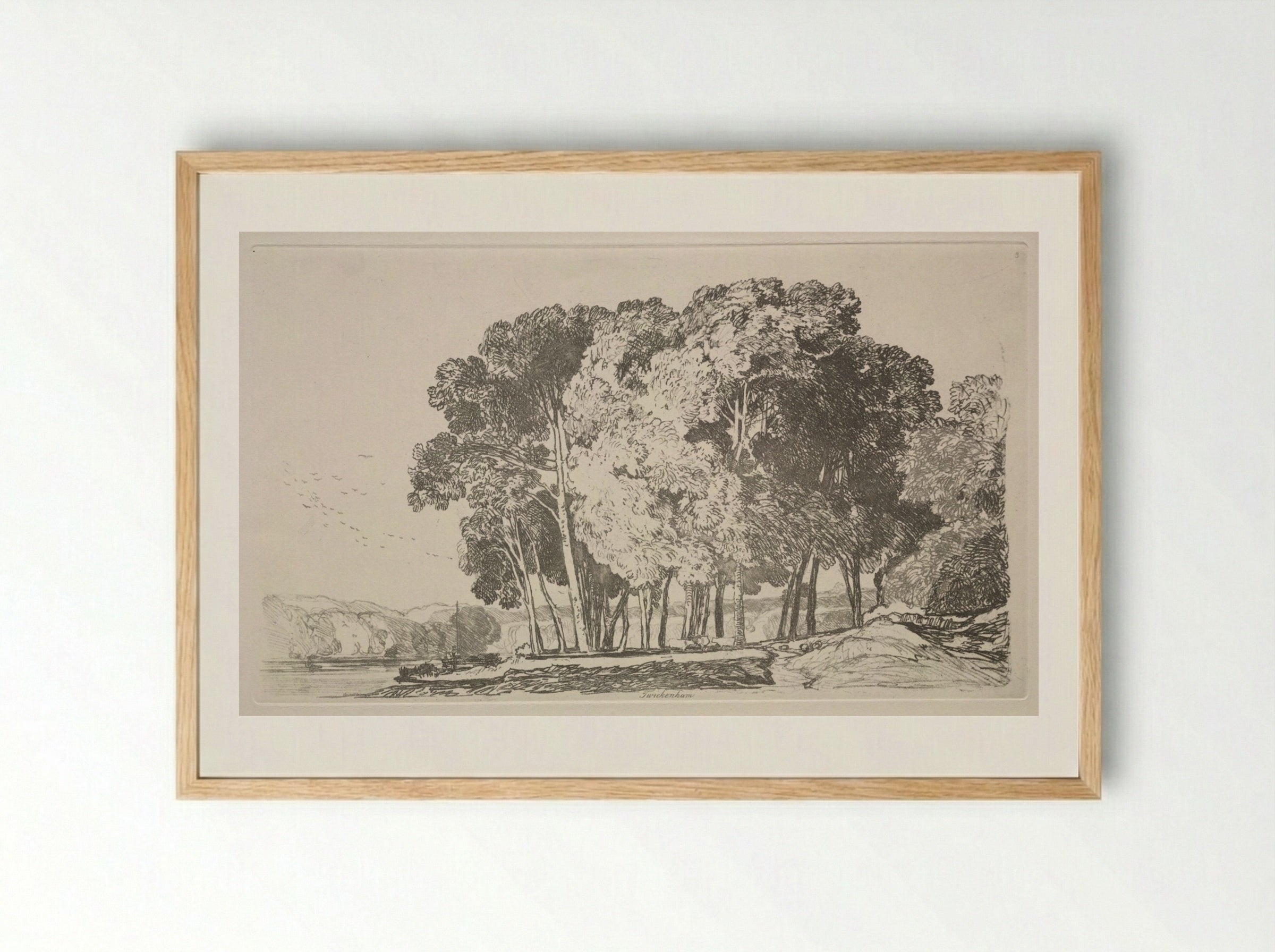 Liber Studiorum: Twickenham - John Sell Cotman - Framed Print Wood