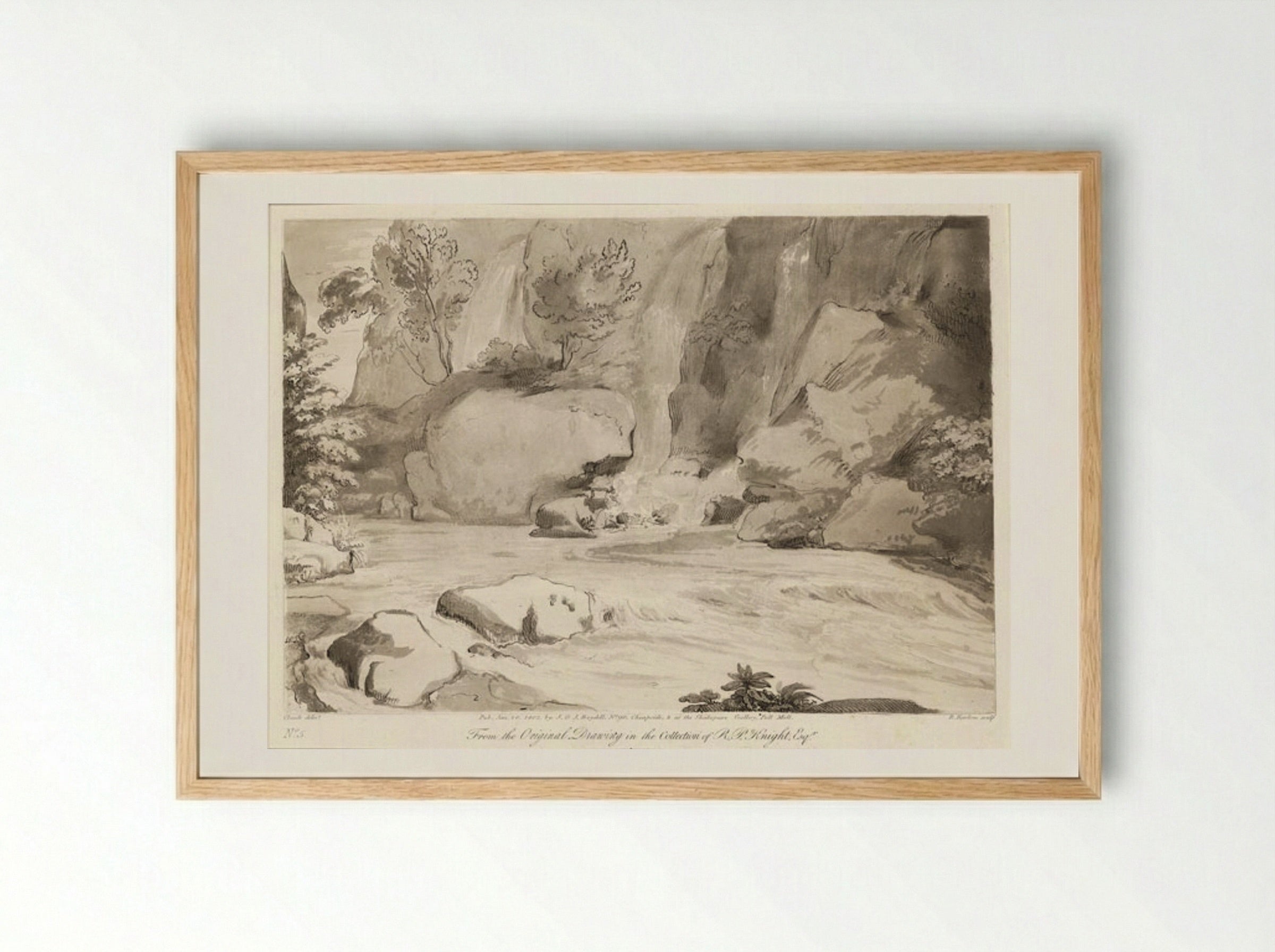 Liber Veritatis, Plate 5 - Richard Earlom - Framed Print Wood