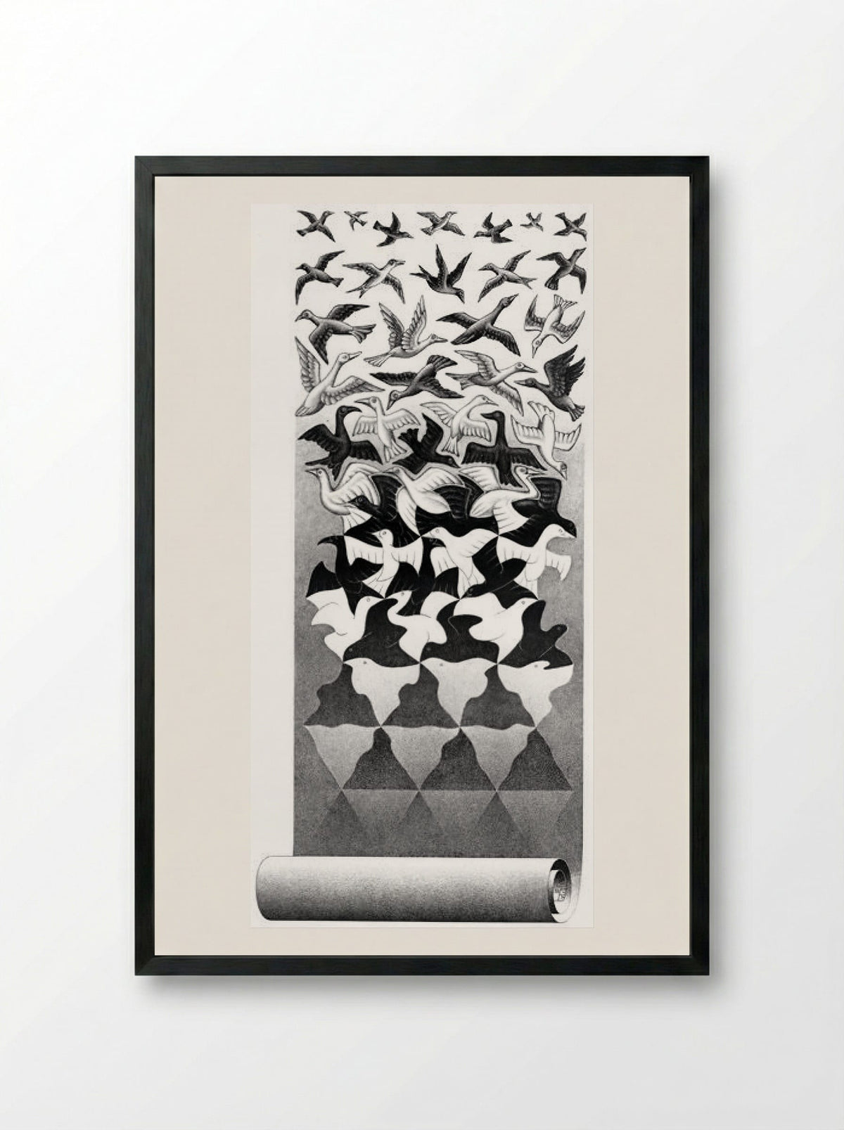 Liberation - M.C. Escher - Framed Print Black