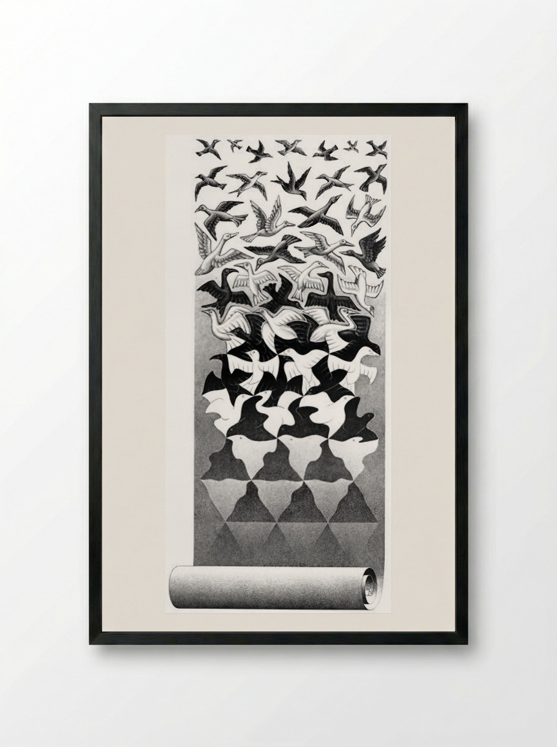 Liberation - M.C. Escher - Framed Print Black