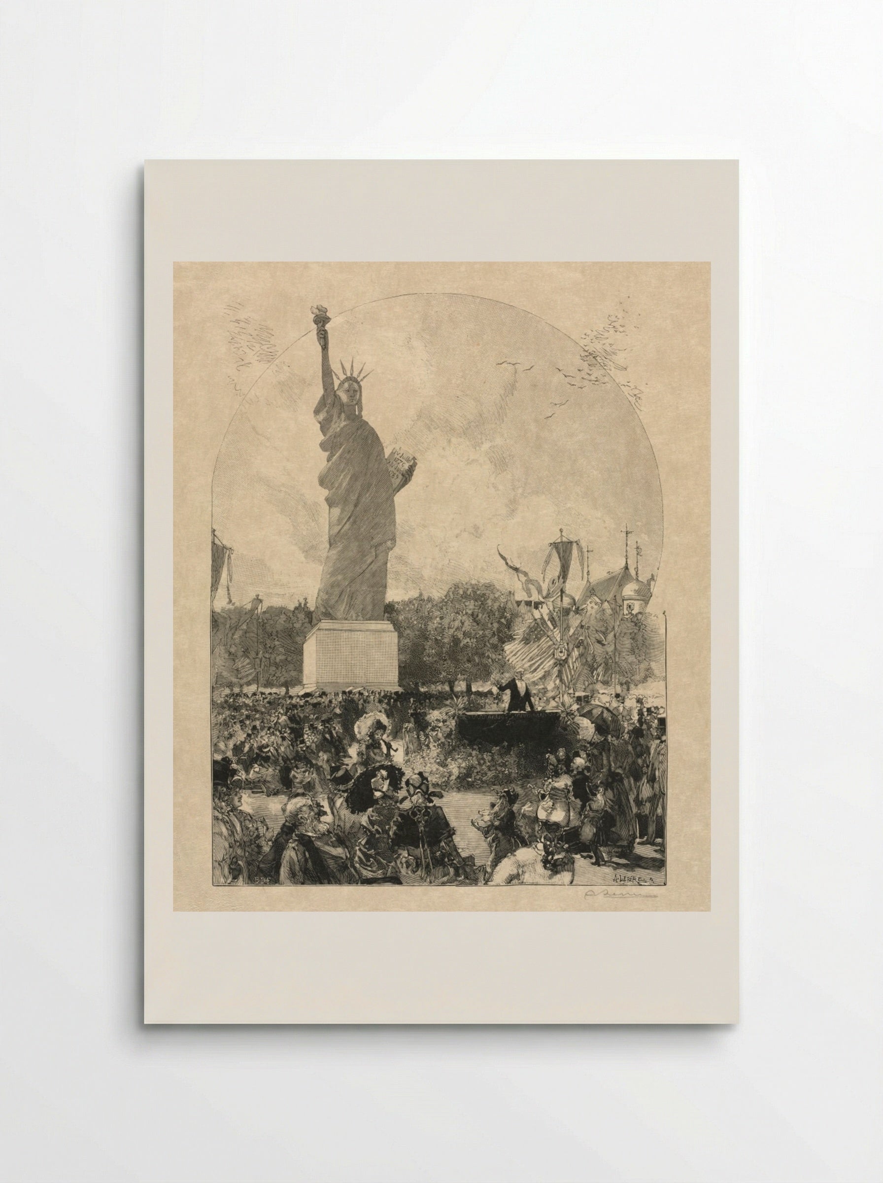 Liberty Enlightening the World, Offered to the City of Paris by the Americans - Auguste Louis Lepère - Poster