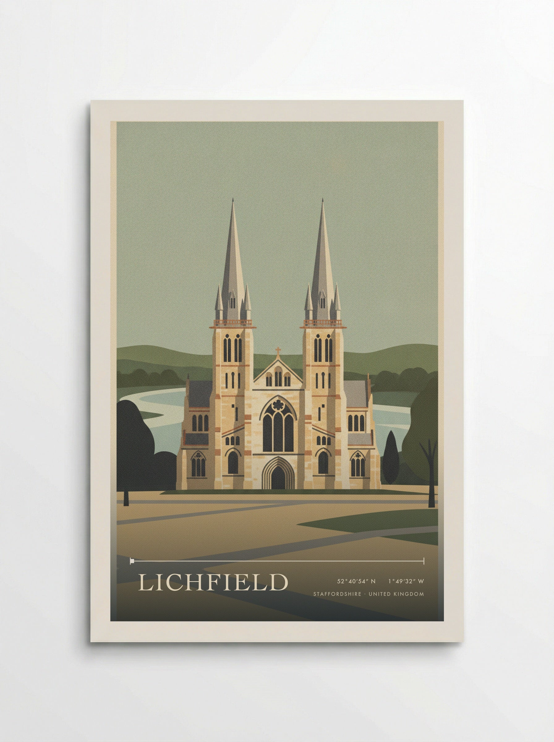 Lichfield Staffordshire United Kingdom Travel Poster - Poster