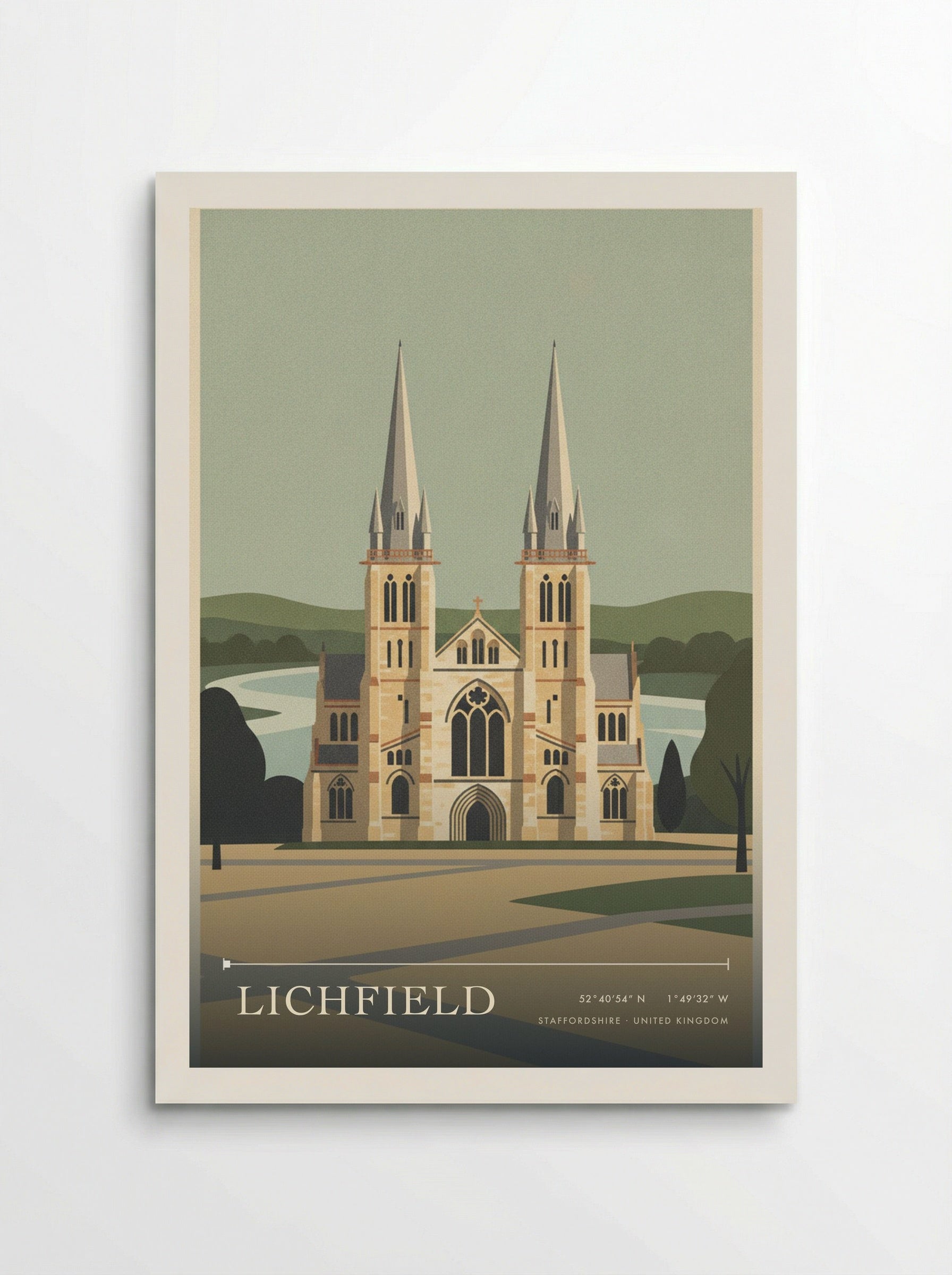 Lichfield Staffordshire United Kingdom Travel Poster - Poster