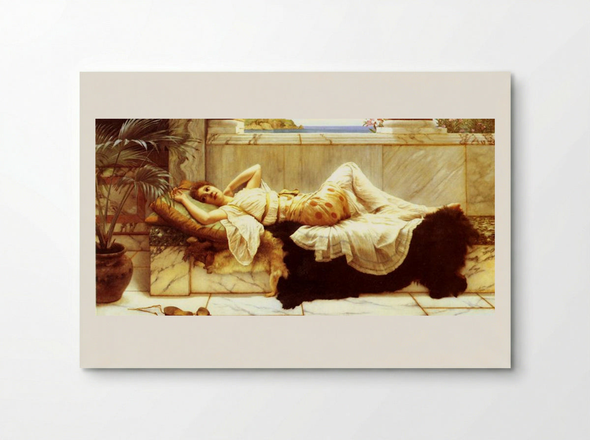 Liegende (Reclining Woman) - John William Godward - Poster