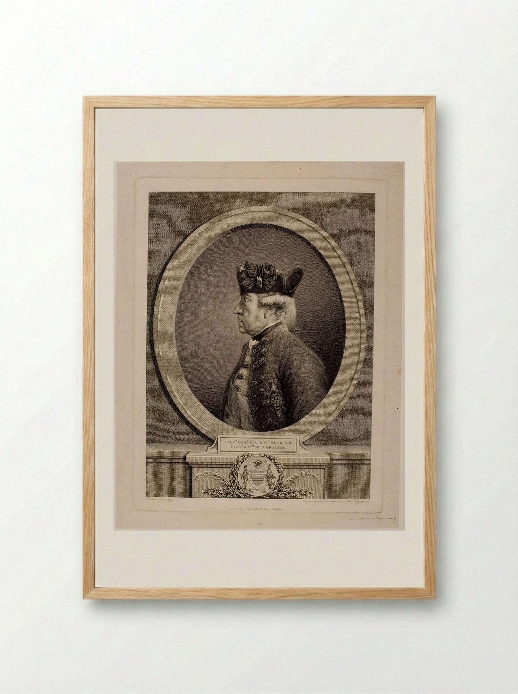Lieut. Gen. Sir Robert Boyd - John Hall - Framed Print Wood