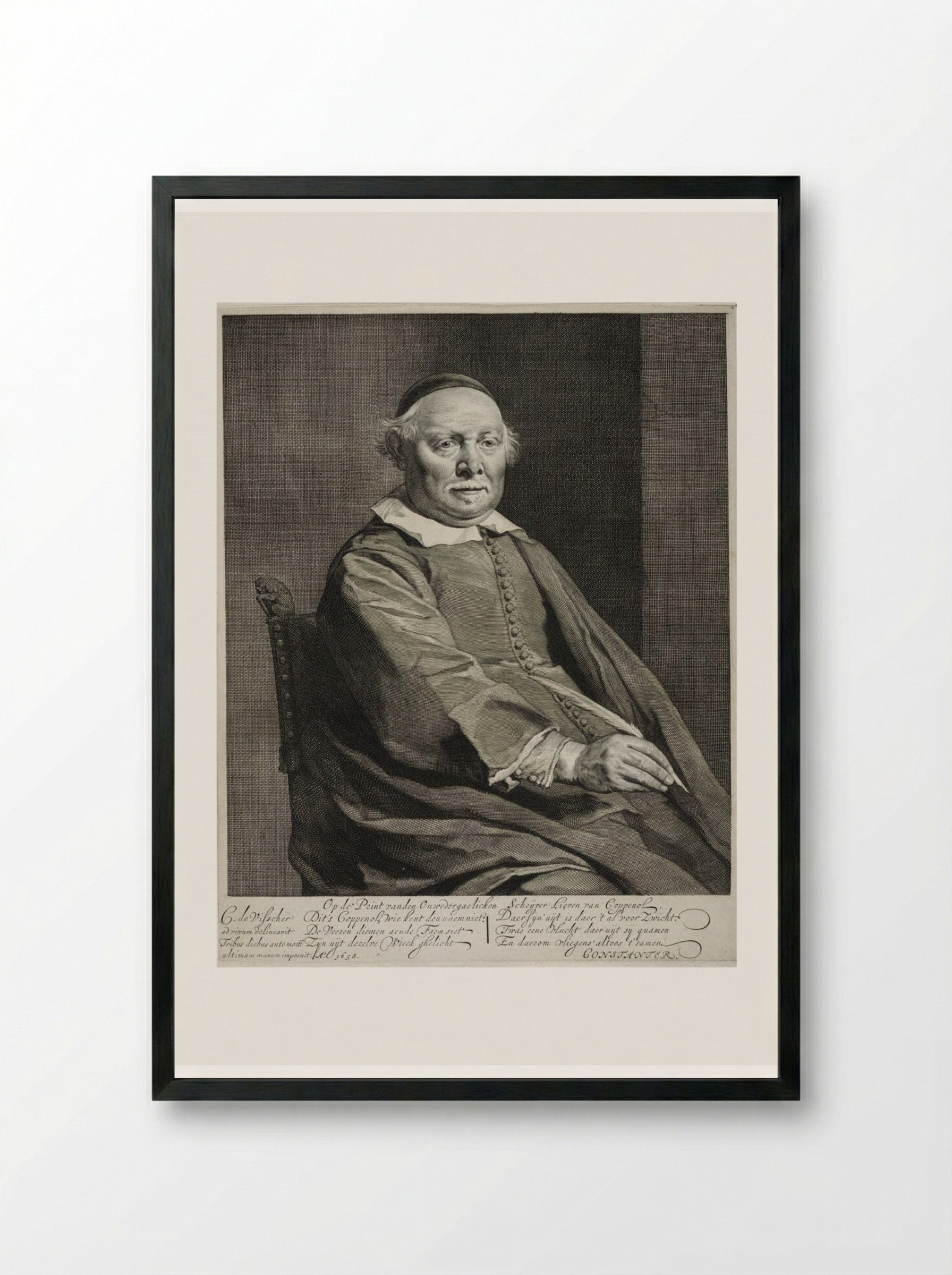 Lieven van Coppenol - Cornelis Visscher - Framed Print Black