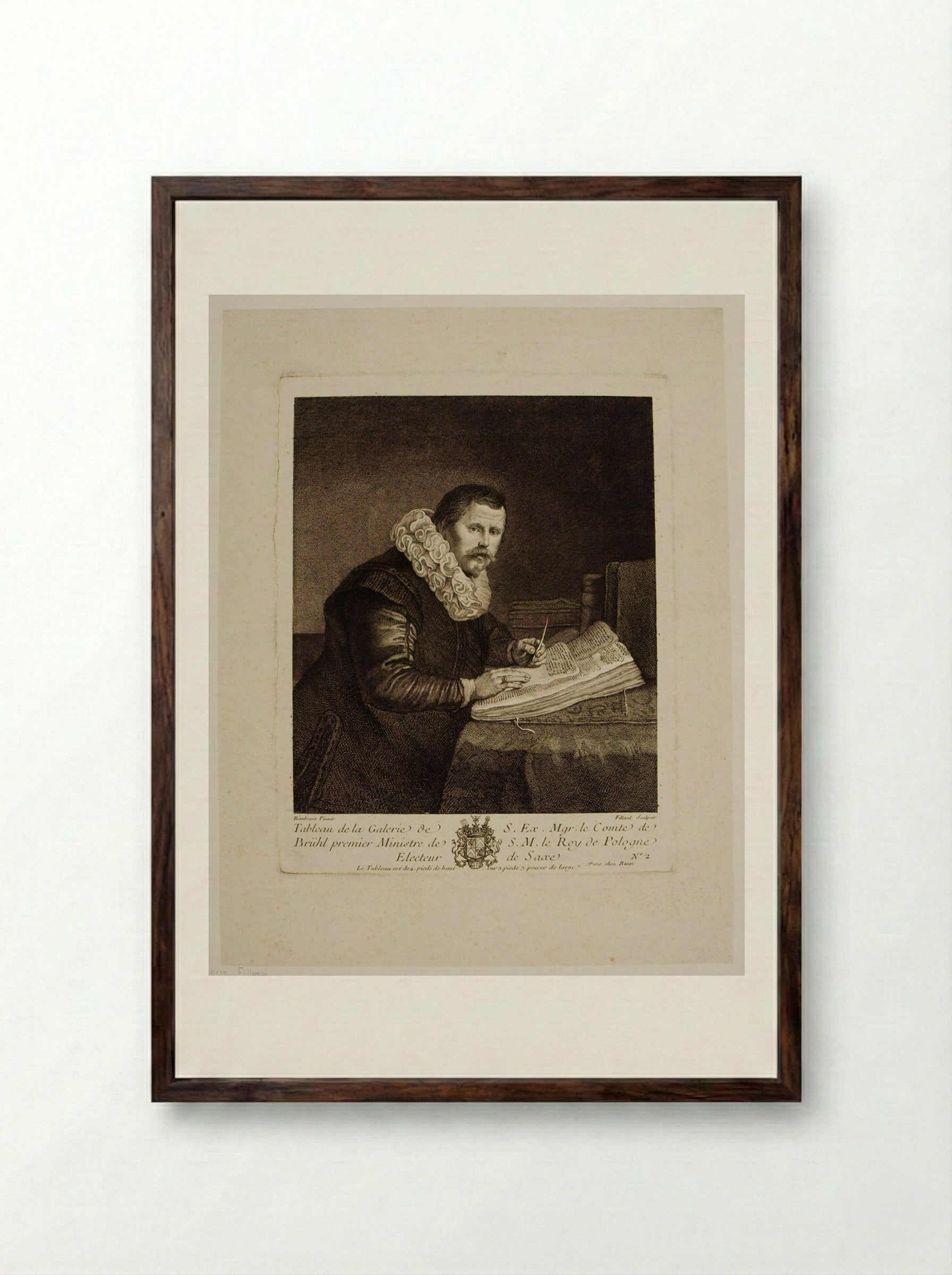 Lievens van Coppenol - Pierre Filloeul - Framed Print Dark Wood