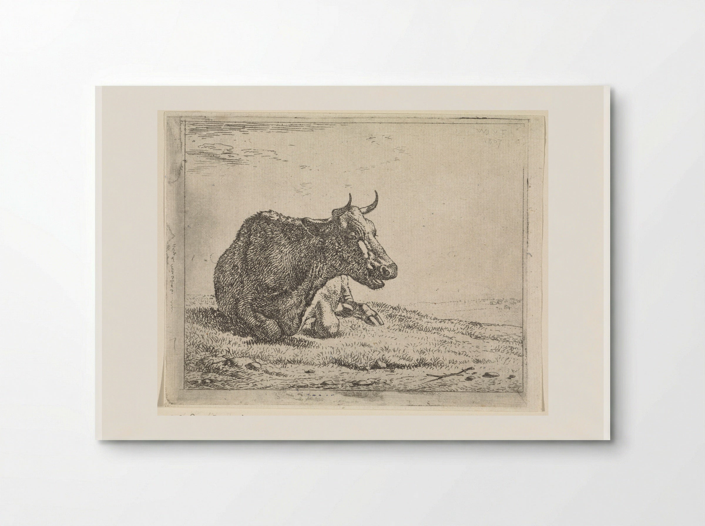 Liggende koe (Recumbent Cow) - Wouter Johannes van Troostwijk - Poster