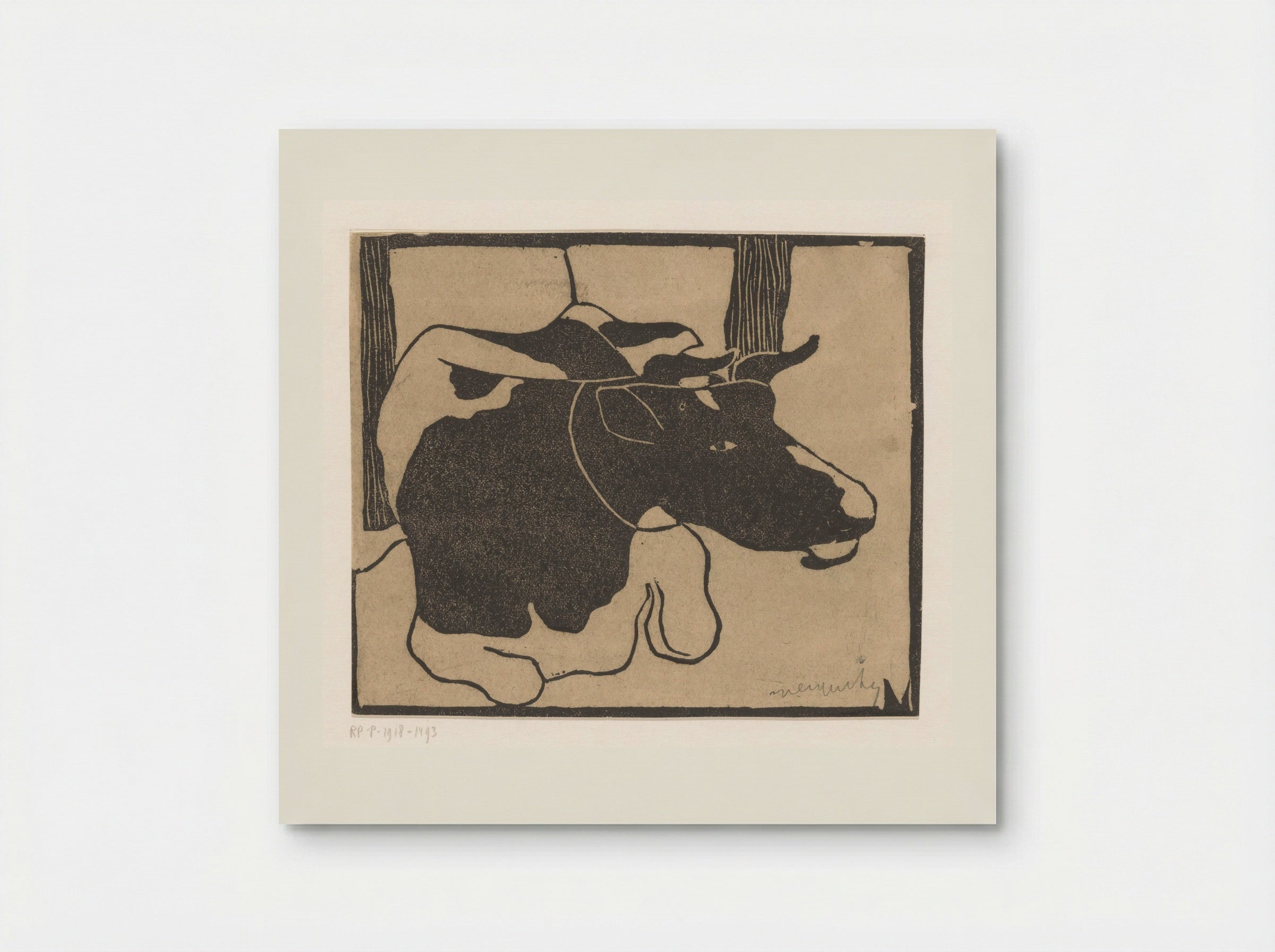 Liggende koe (Recumbent Cow) - Samuel Jessurun de Mesquita - Poster