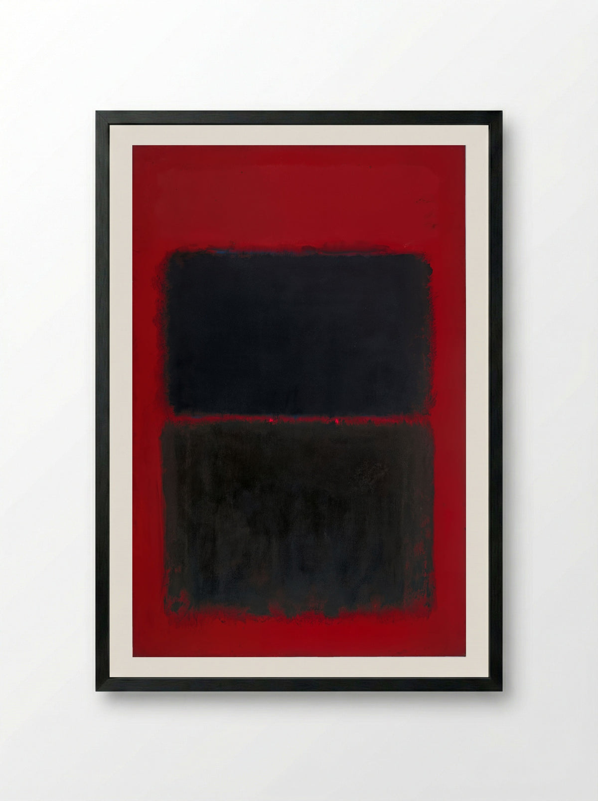 Light Red Over Black - Mark Rothko - Framed Print Black