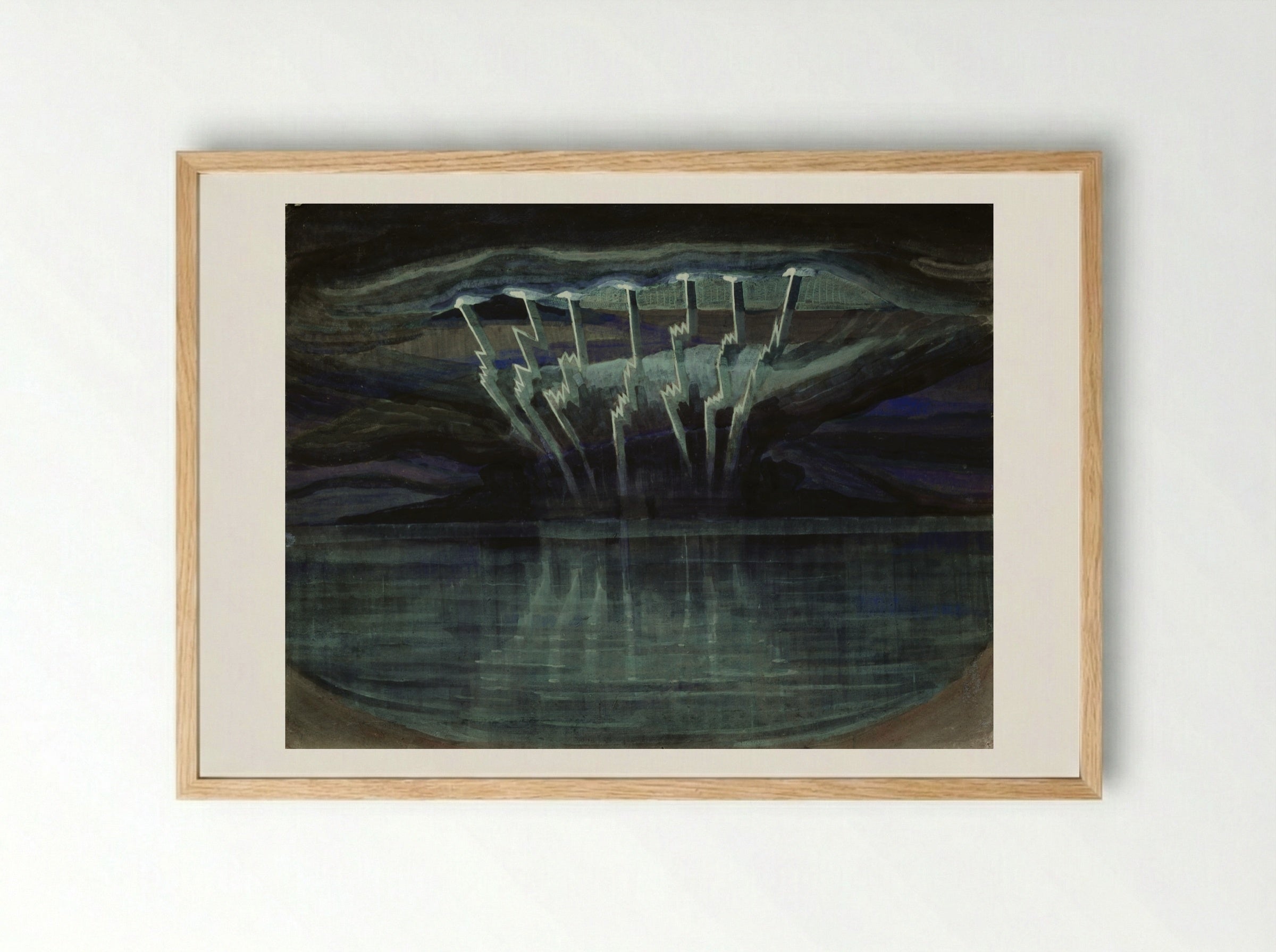 Lightning - Mikalojus Konstantinas Čiurlionis - Framed Print Wood