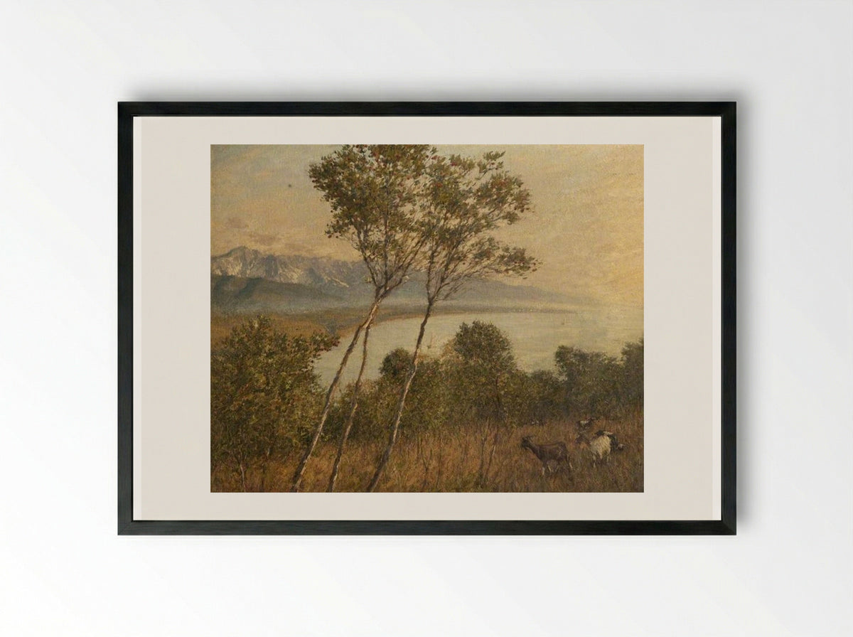 Ligurian Arbutus - Henry Herbert La Thangue - Framed Print Black