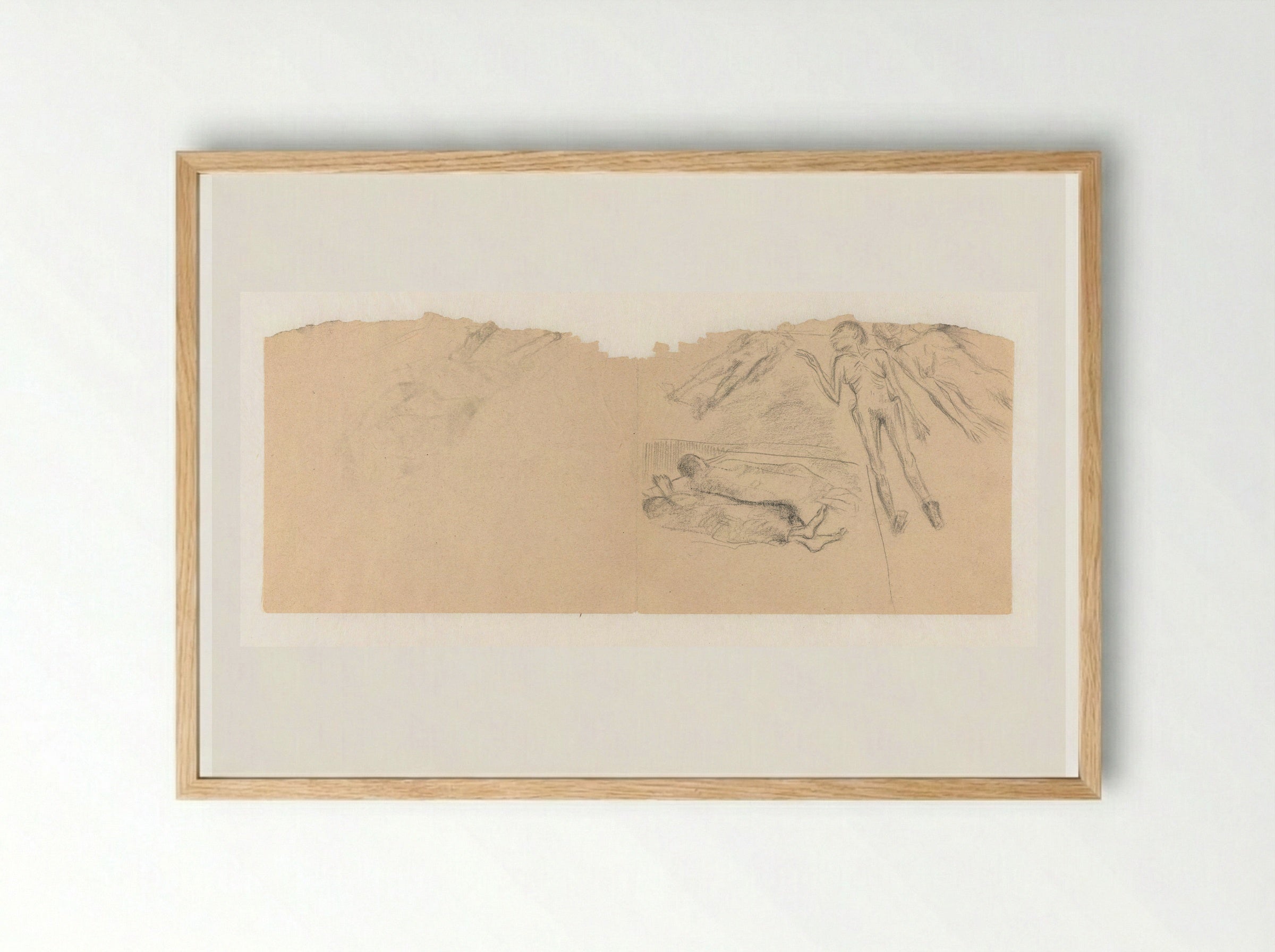 Lijken op de stenen vloer van de wasruimte - Aat Breur-Hibma - Framed Print Wood