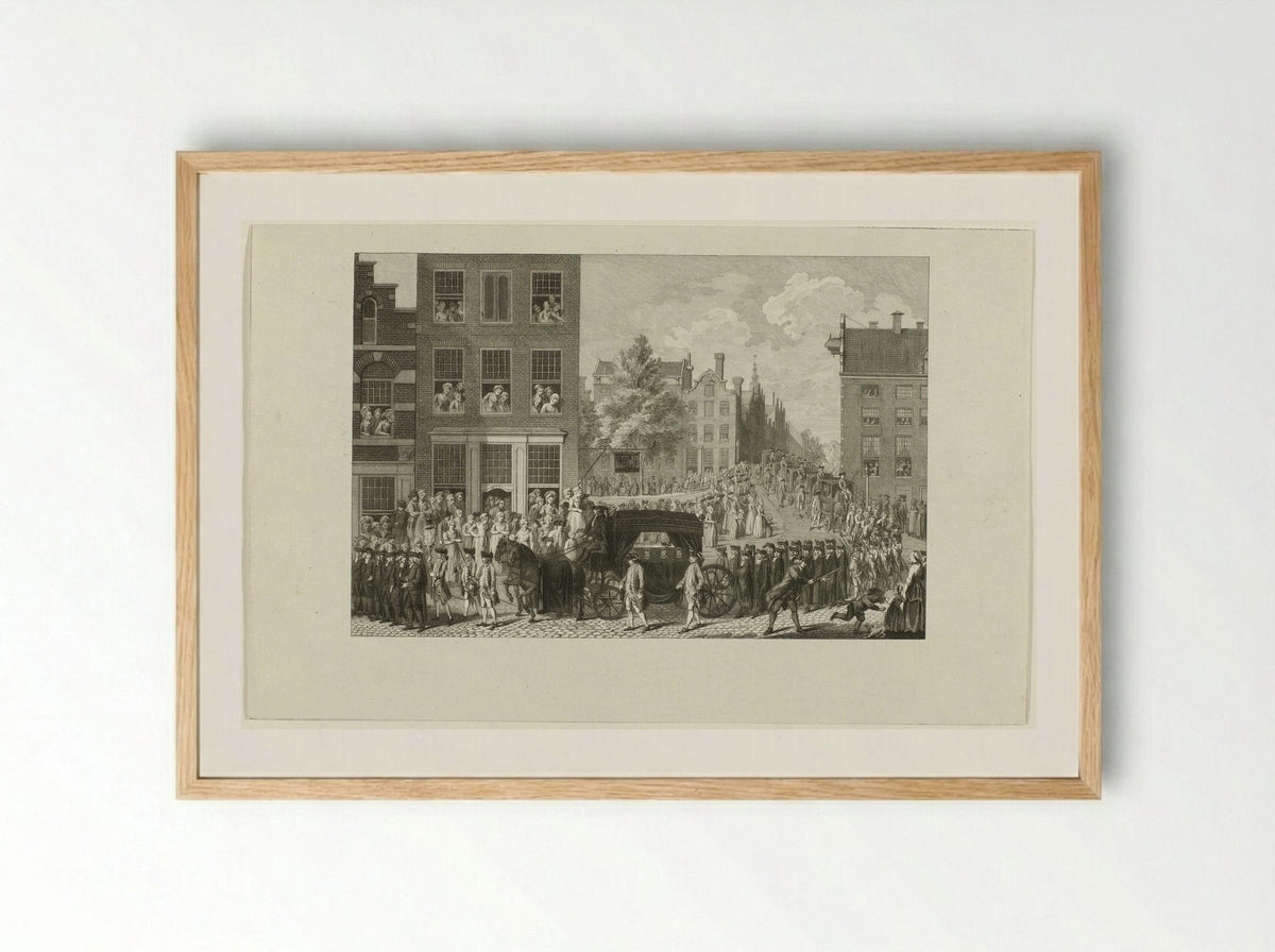 Lijkstatie van Wolter Jan Gerrit baron Bentinck - Harmanus Vinkeles - Framed Print Wood