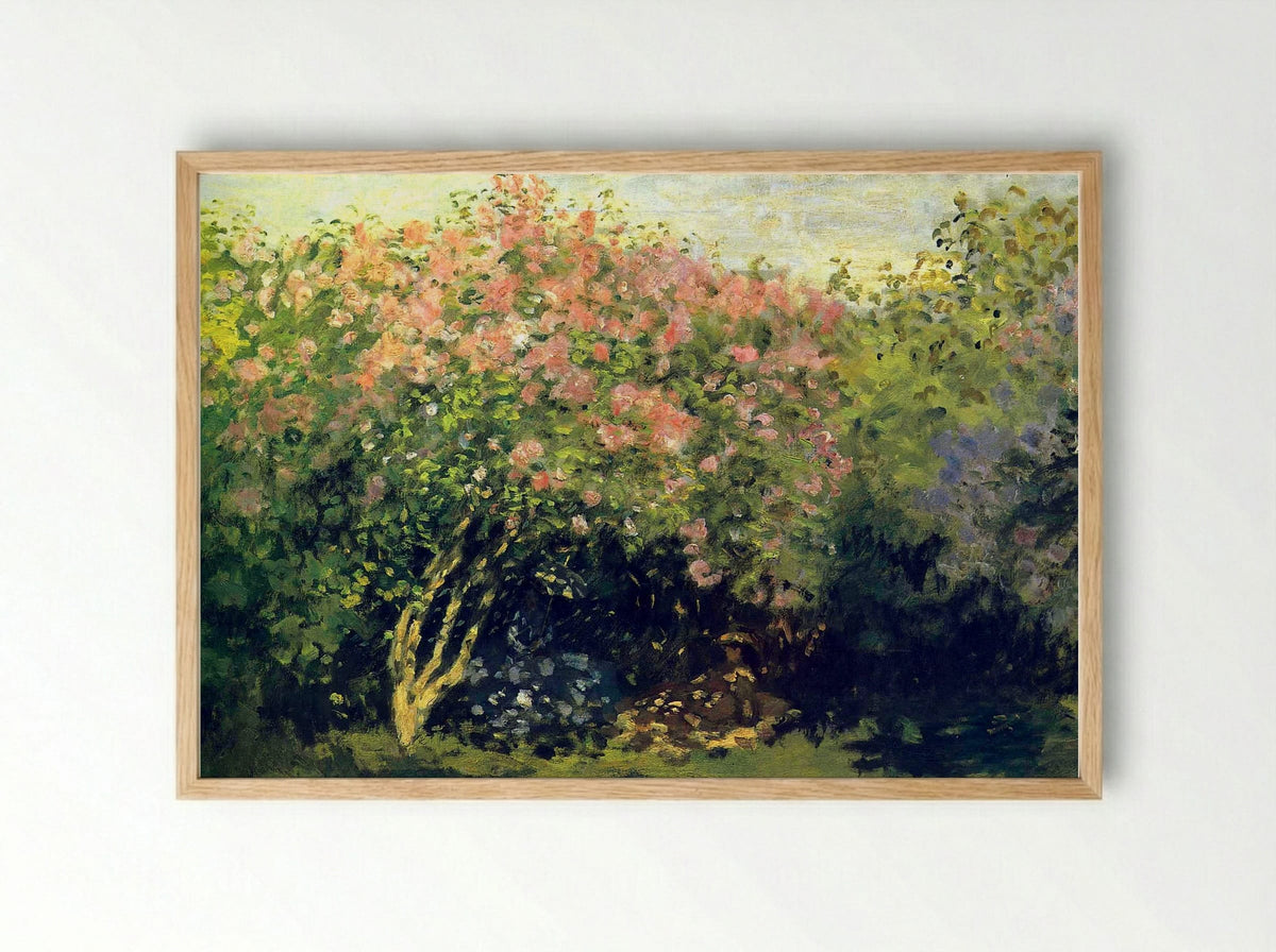 Lilacs in the Sun - Claude Monet - Framed Print Wood