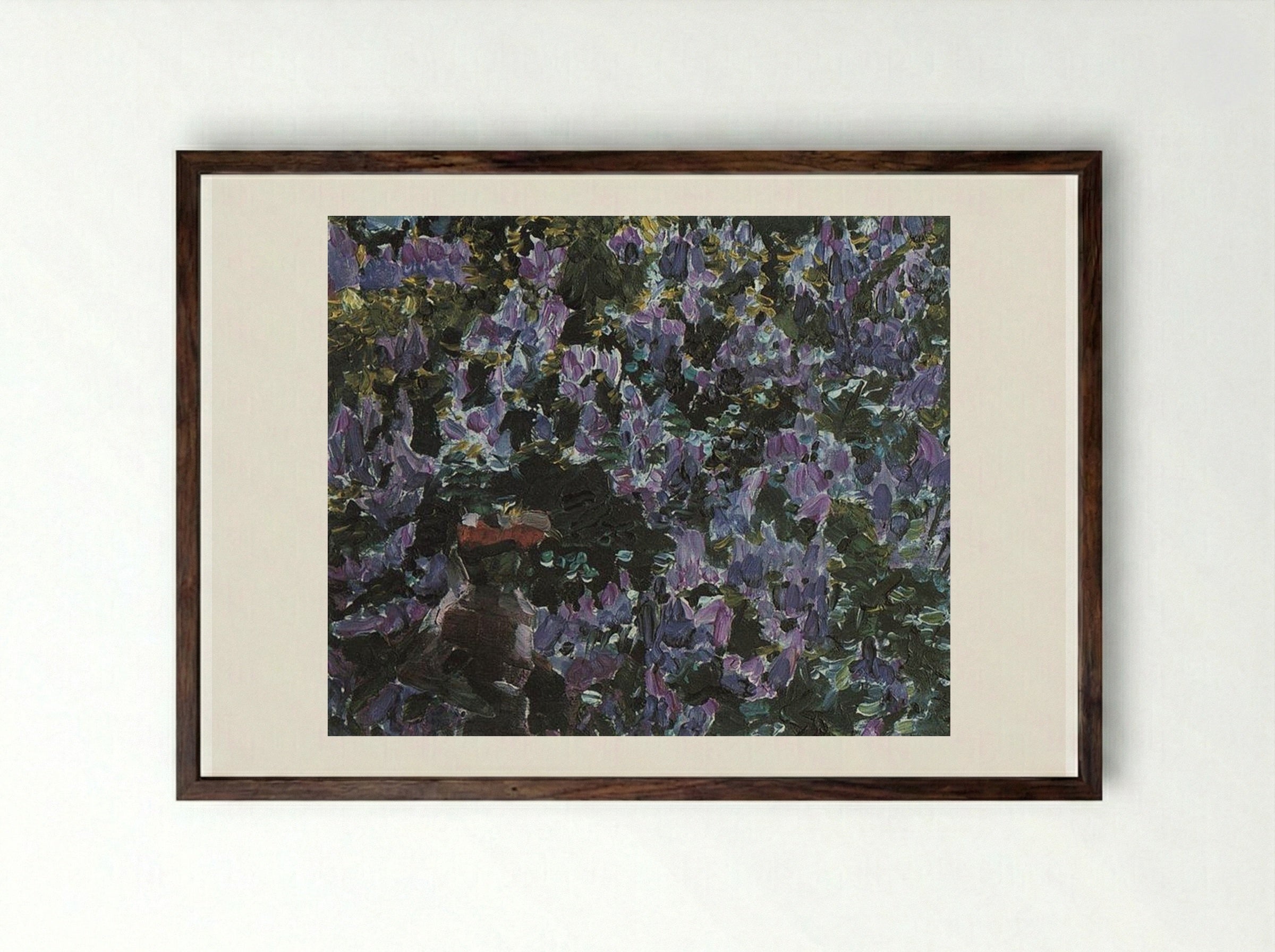 Lilacs - Mikhail Vrubel - Framed Print Dark Wood