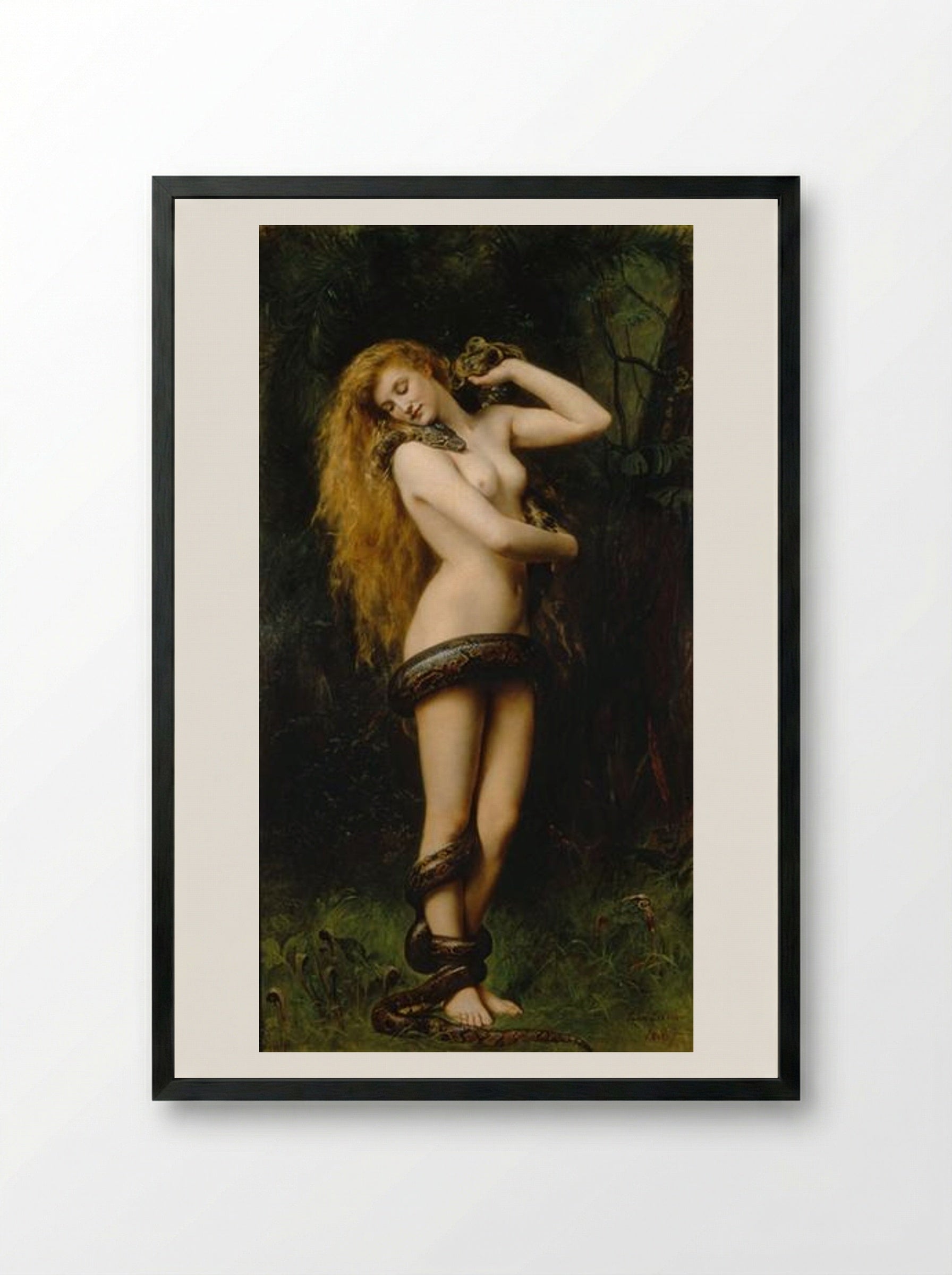 Lilith - John Collier - Framed Print Black