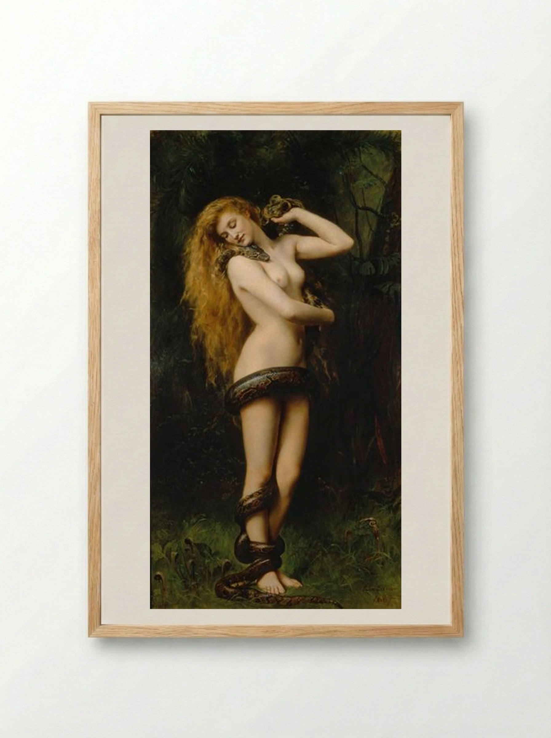 Lilith - John Collier - Framed Print Wood