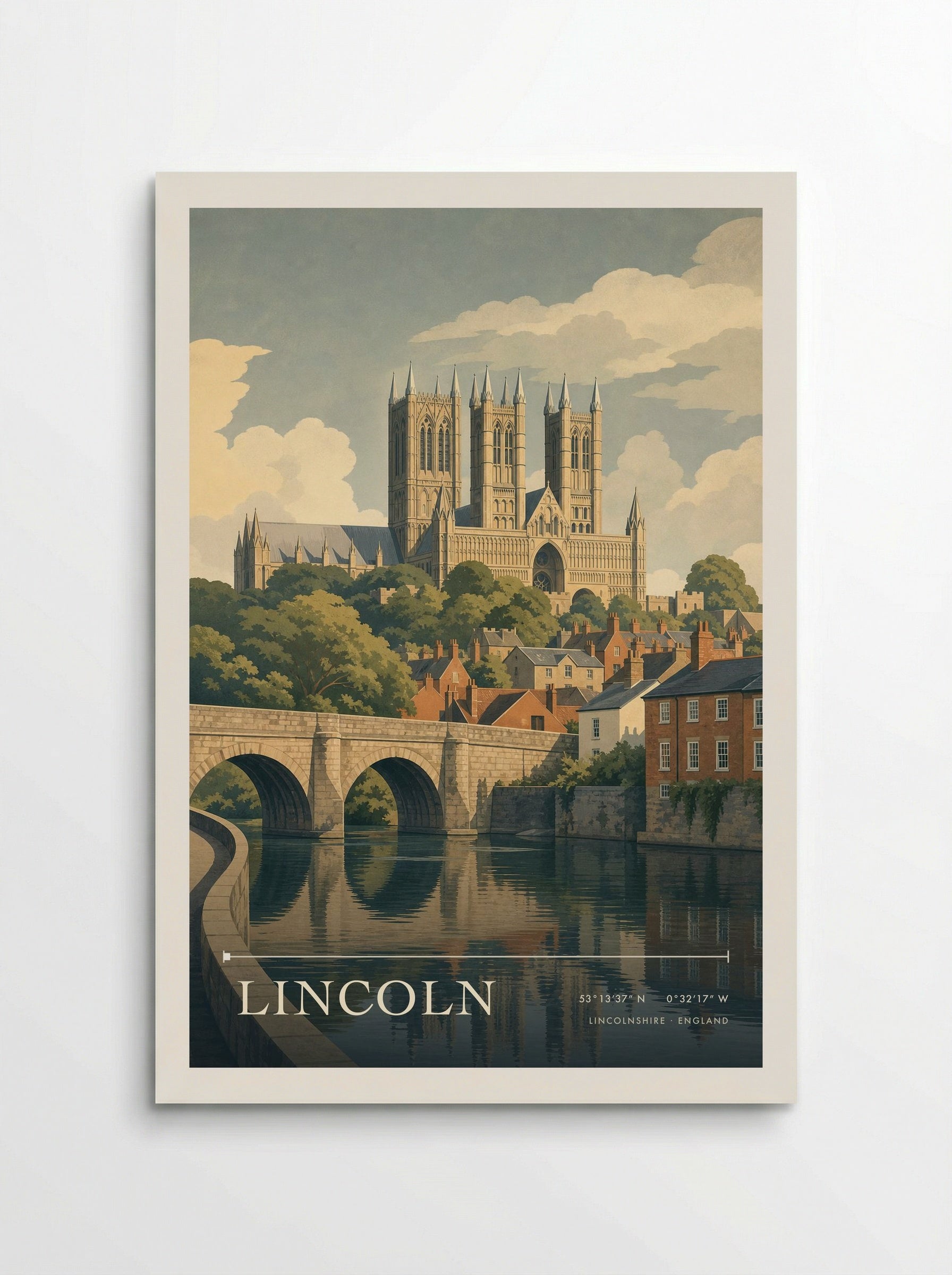 Lincoln Lincolnshire England Travel Poster - Poster