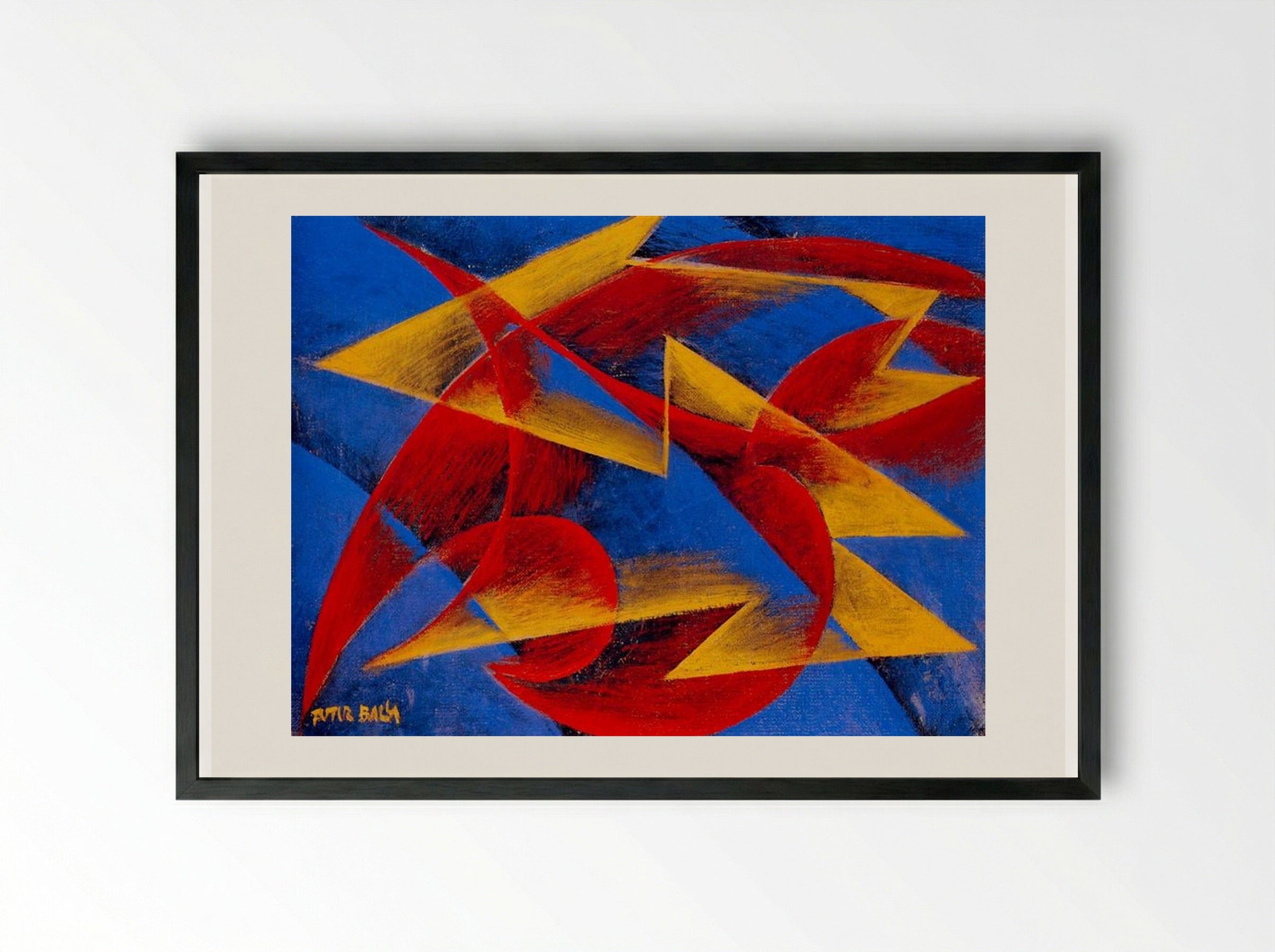 Line of Speed - Giacomo Balla - Framed Print Black
